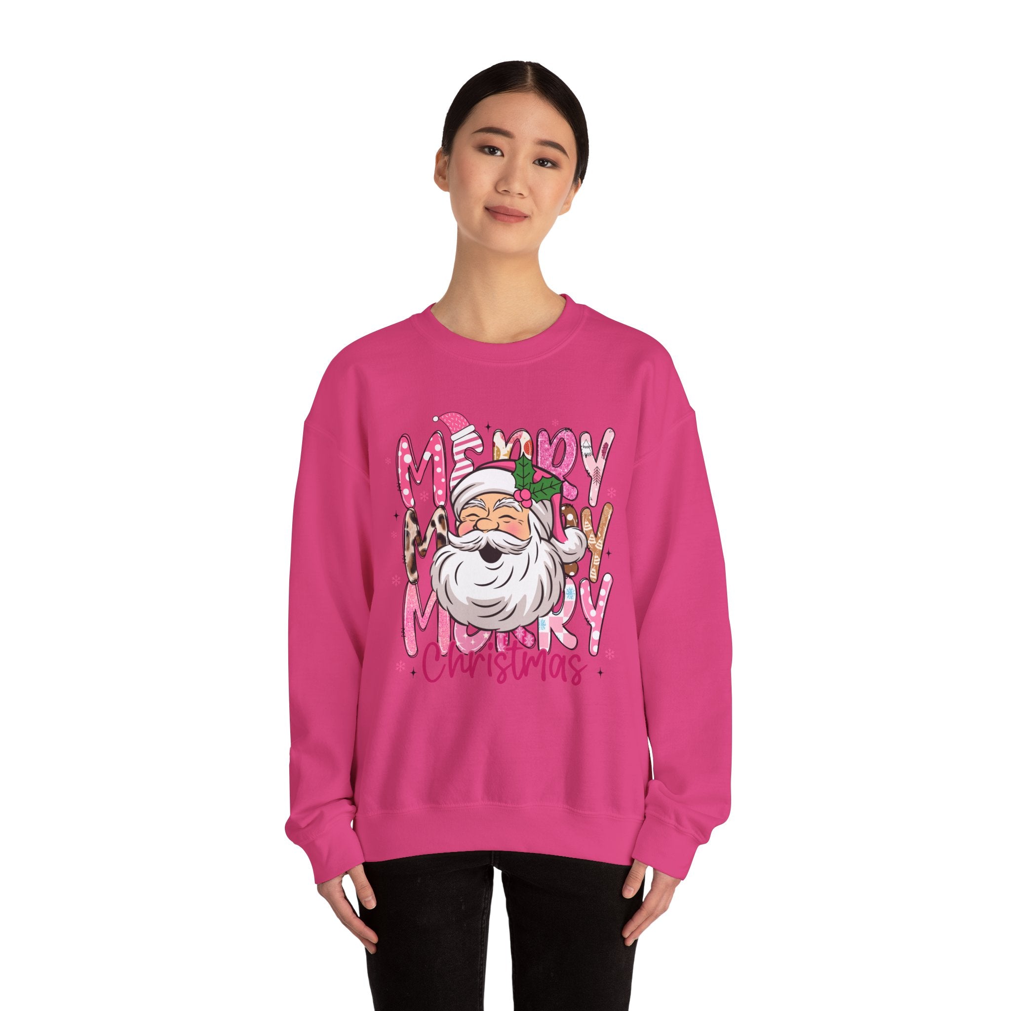 Pink Santa Christmas Sweatshirt