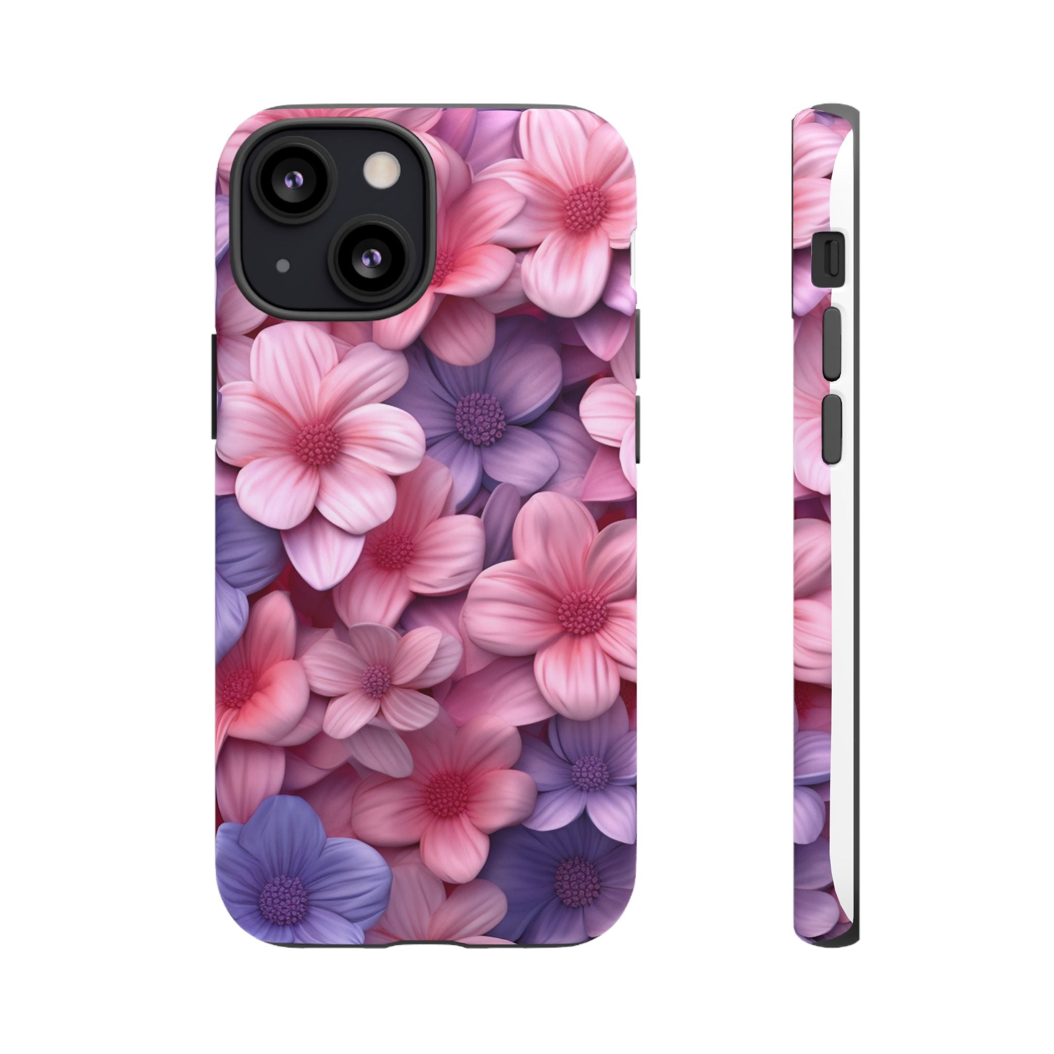 Floral Bloom Hexagon Stone iPhone Case