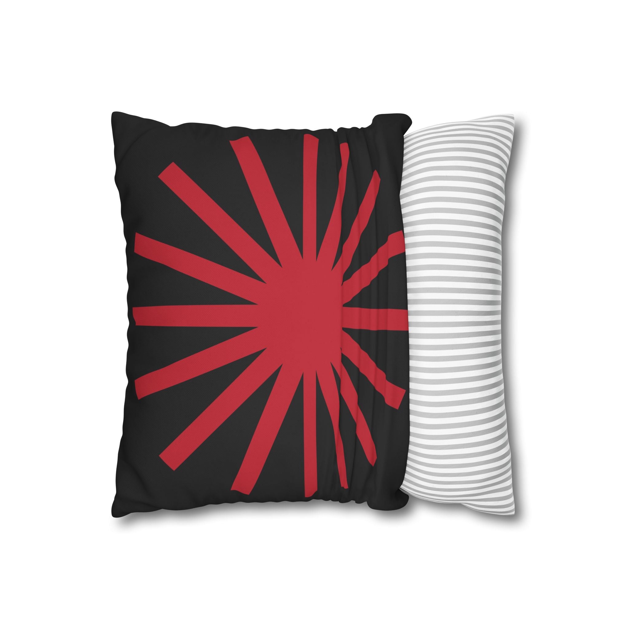 Red Sunburst Geometric Pillowcase