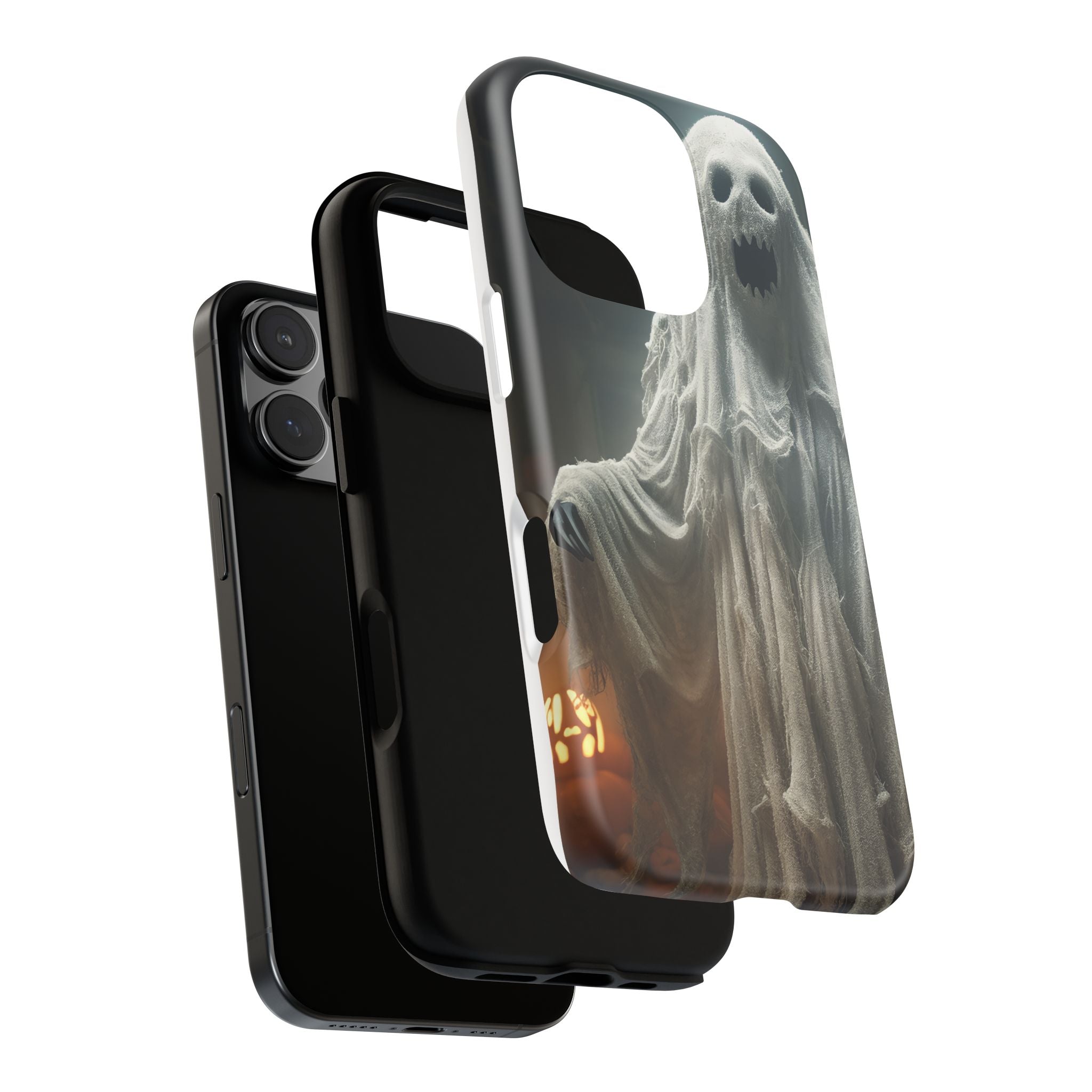 Spooky Ghost Hexagon Stone iPhone Case