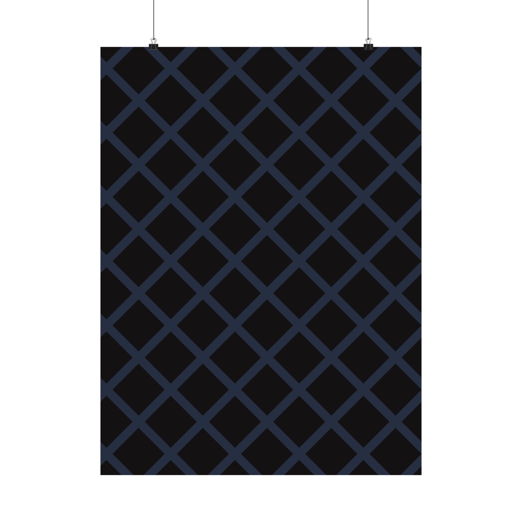 Geometric Diamond Lattice Art Poster