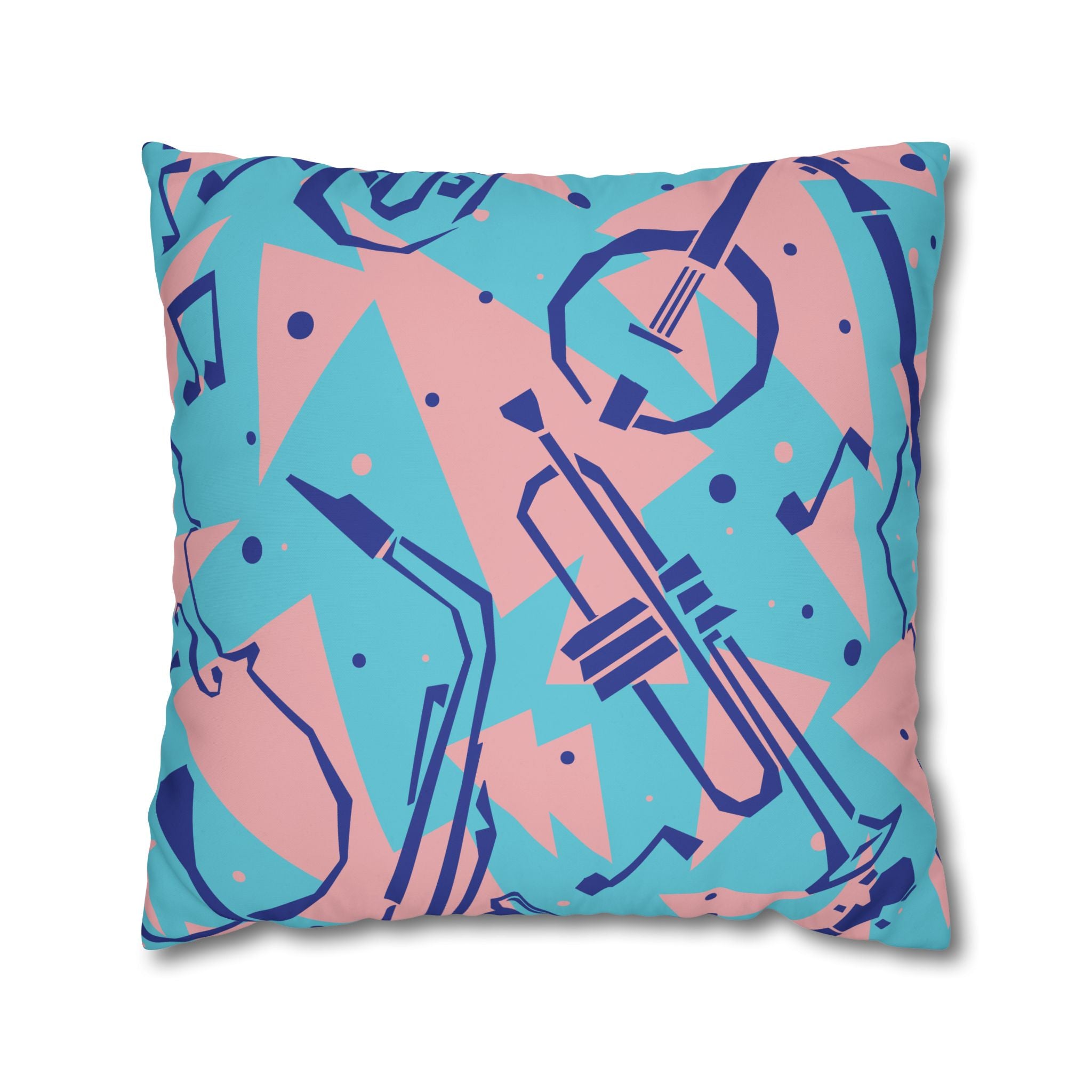 Retro Jazz Pillowcase - 80s Music Design