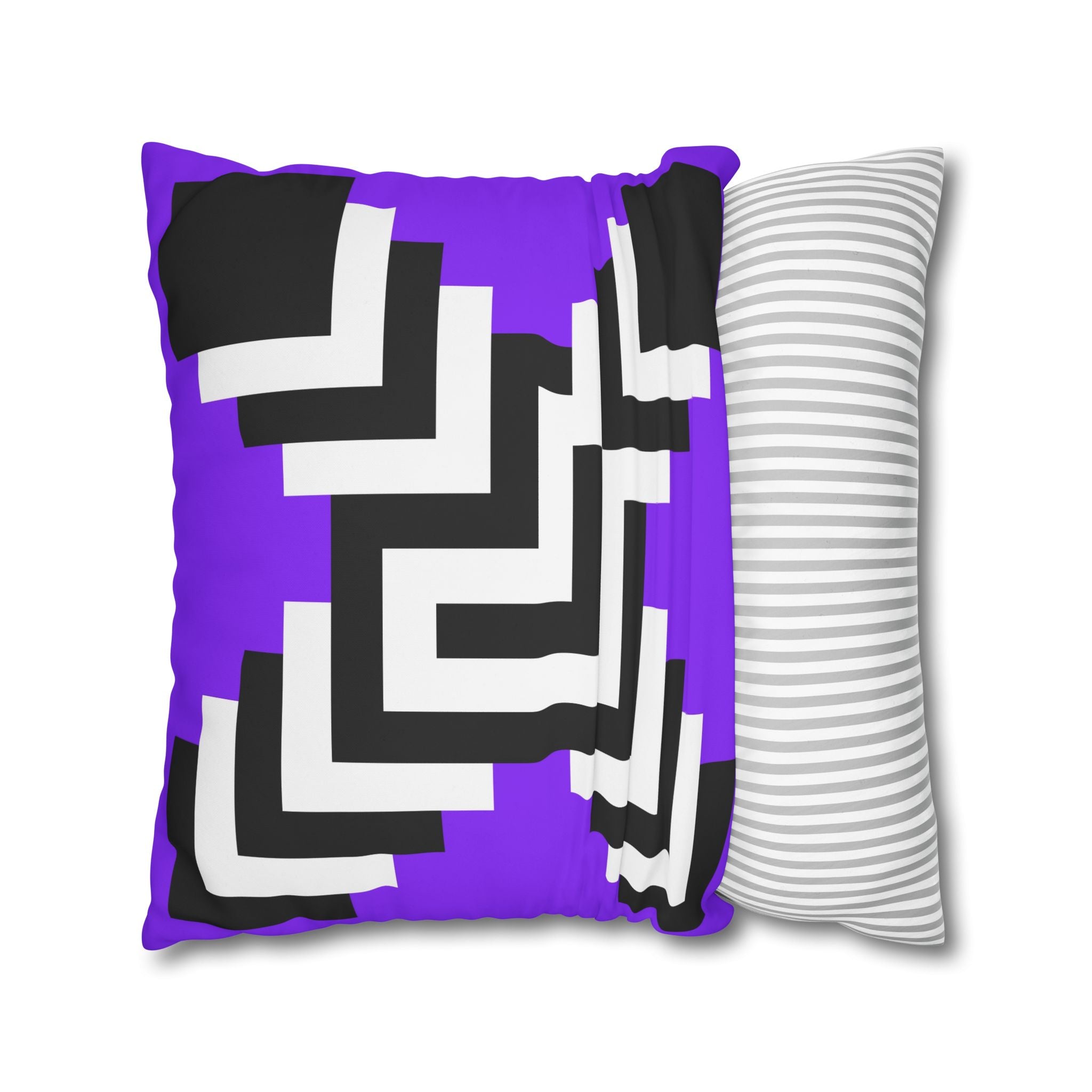 Purple Pixel Art Pillowcase - Abstract Design