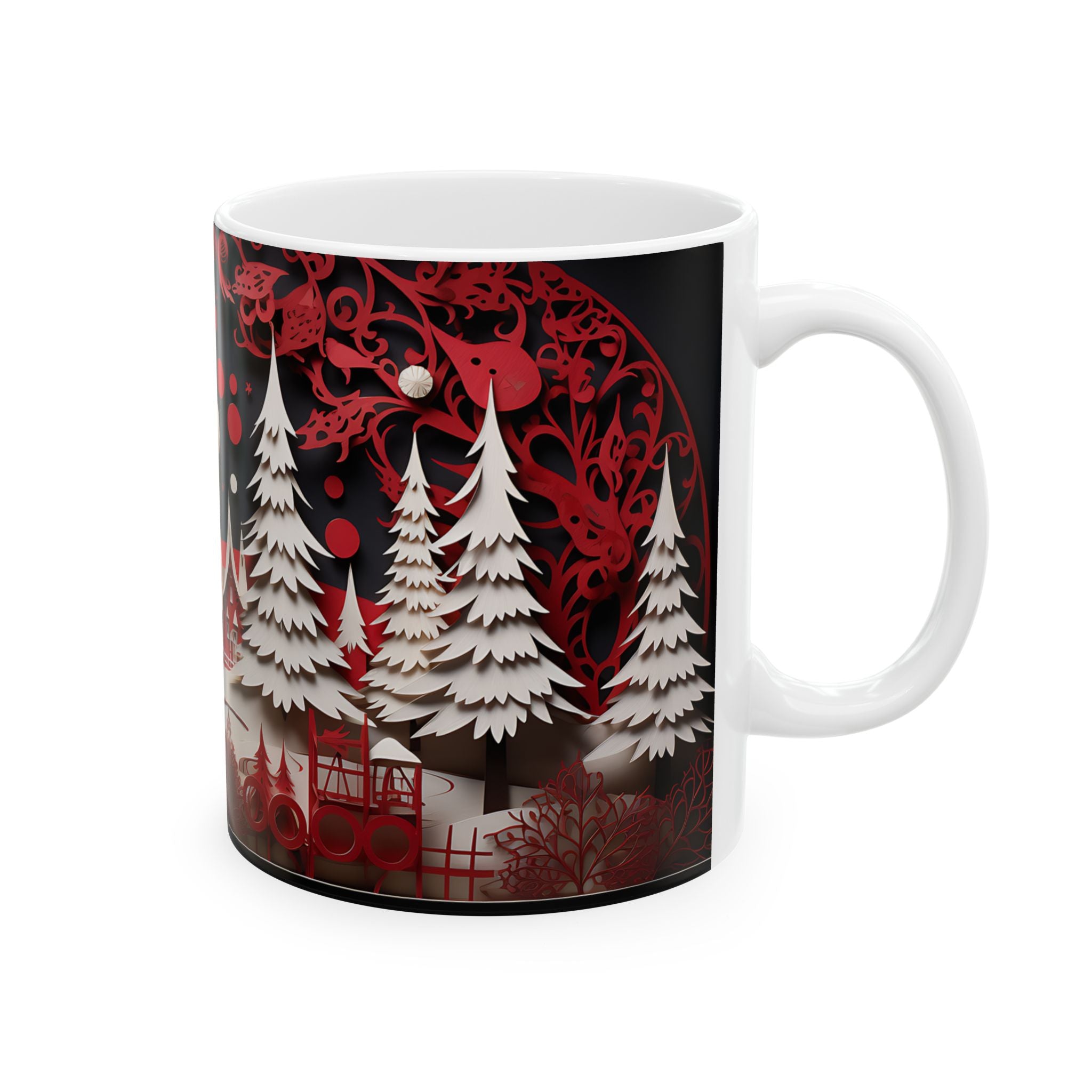 Winter Wonderland Paper Art Mug