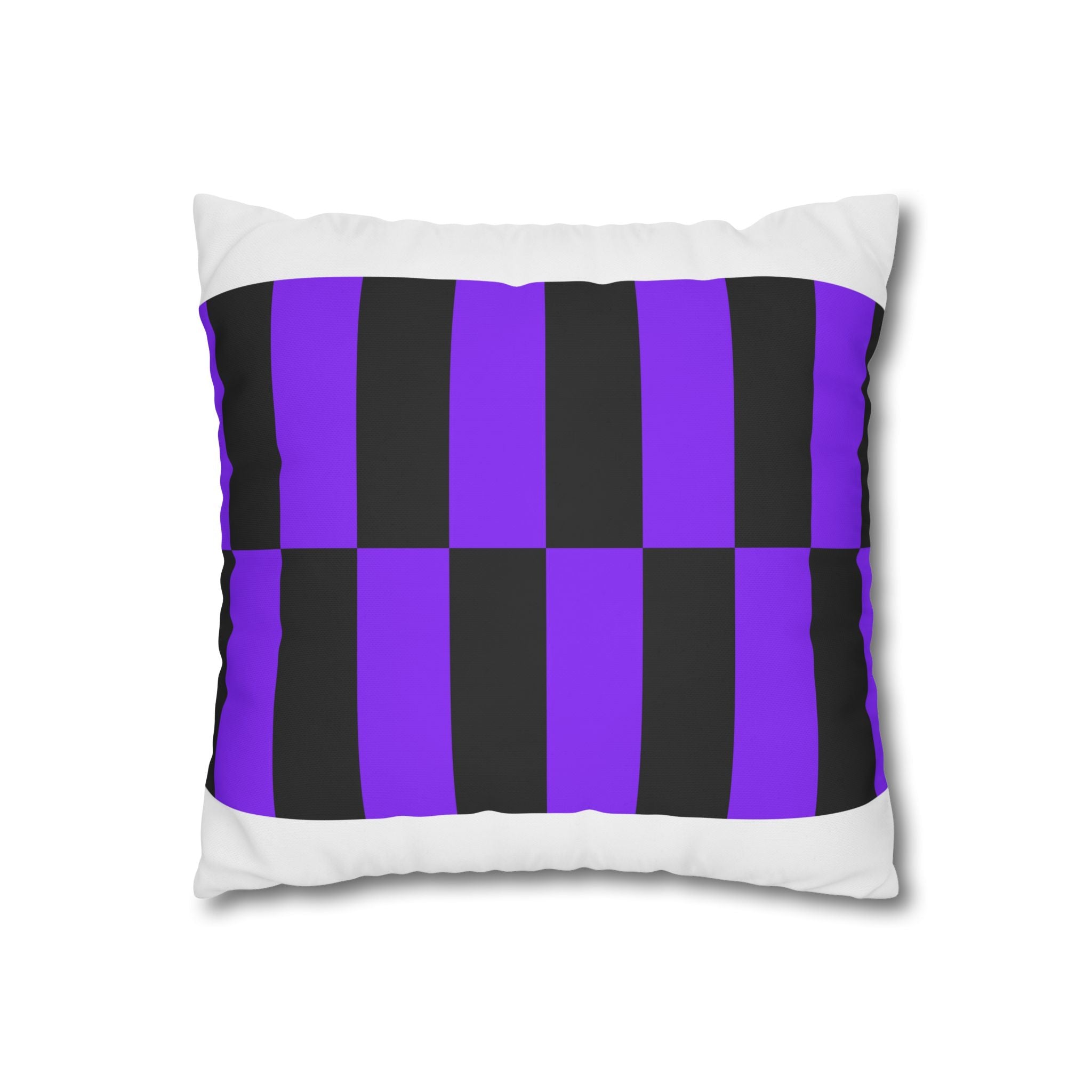 Checkered Pillowcase - Violet & Grey