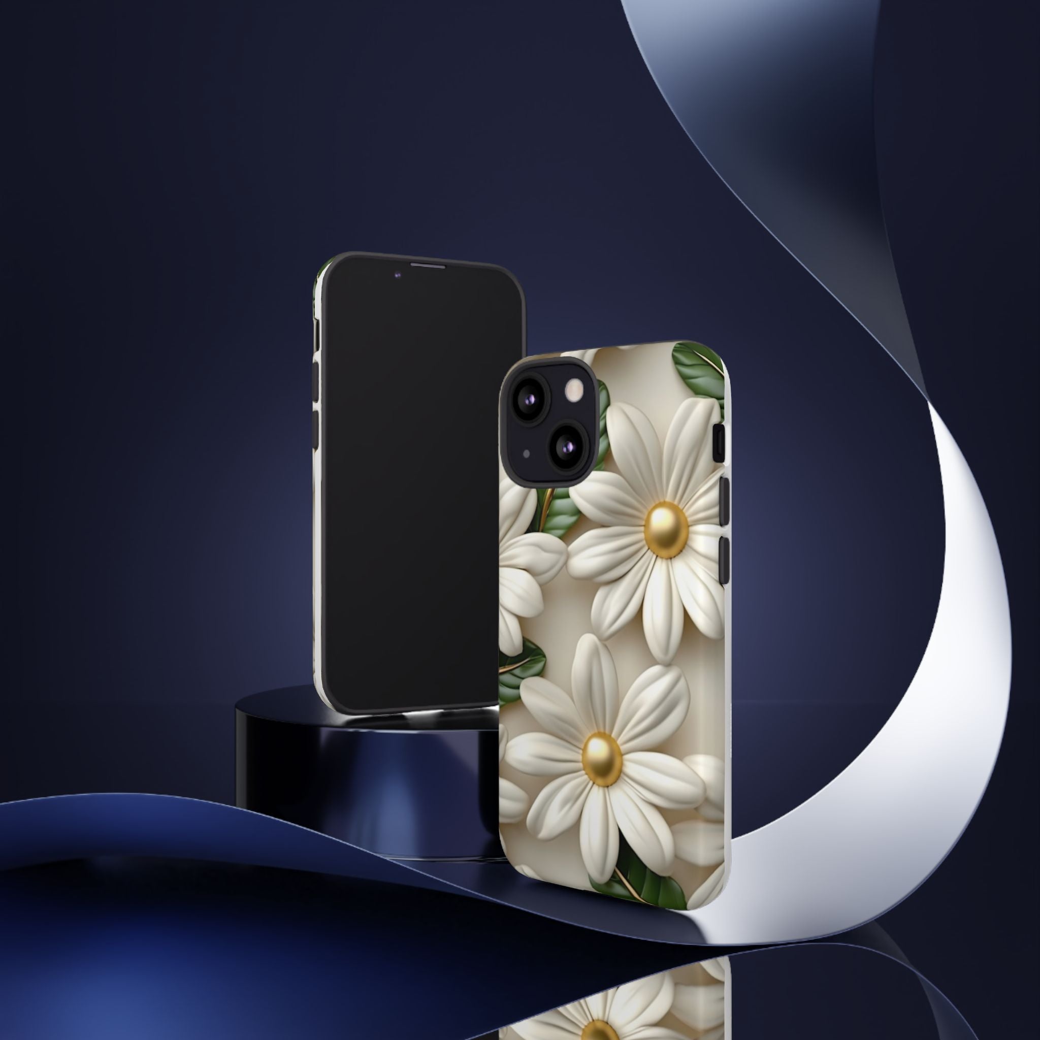 Sculpted Daisy iPhone Case - Hexagon Stone