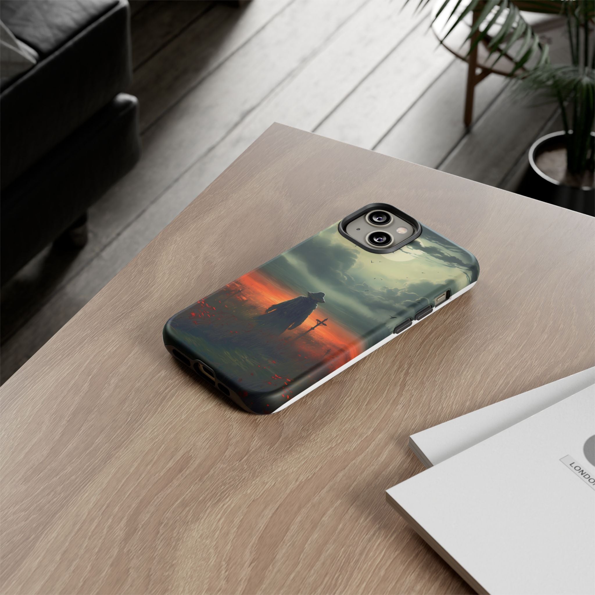 Haunted Field Hexagon Stone iPhone Case