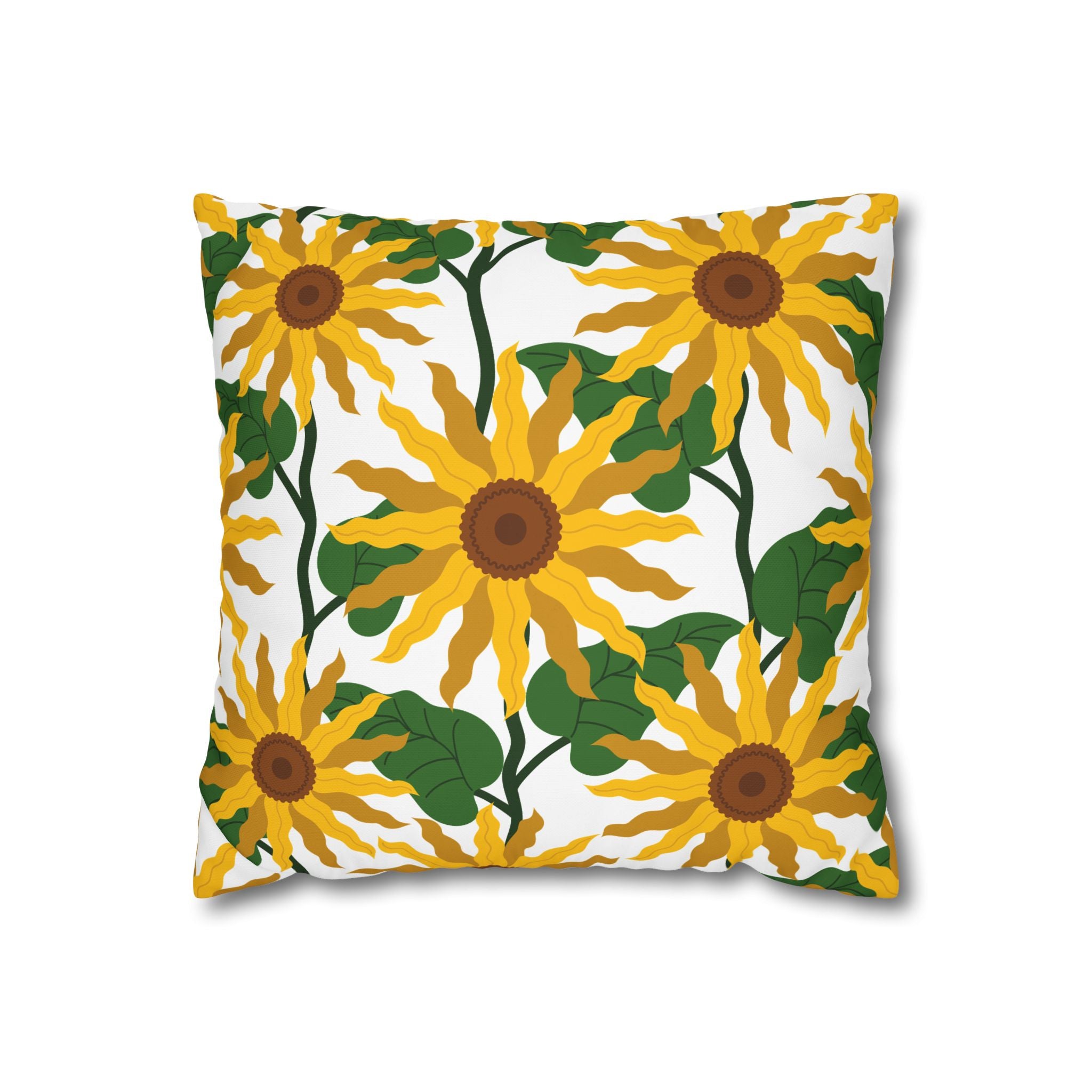 Bold Sunflower Pillowcase - Black & Gold