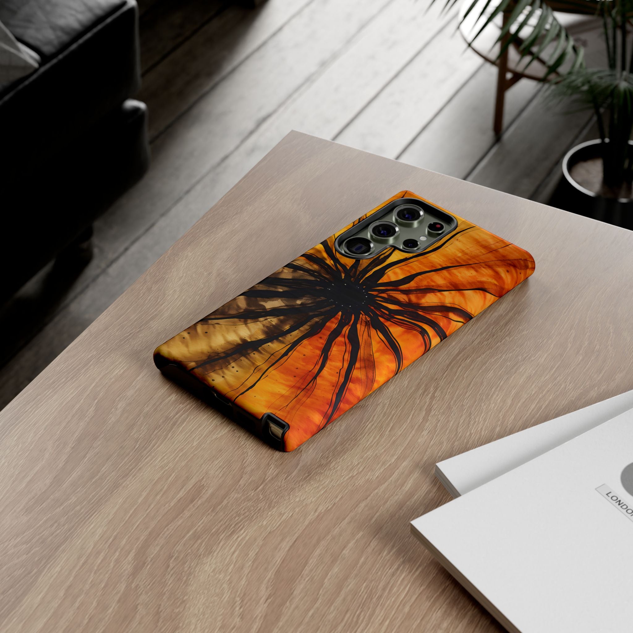 Fiery Sunburst Abstract Samsung Case