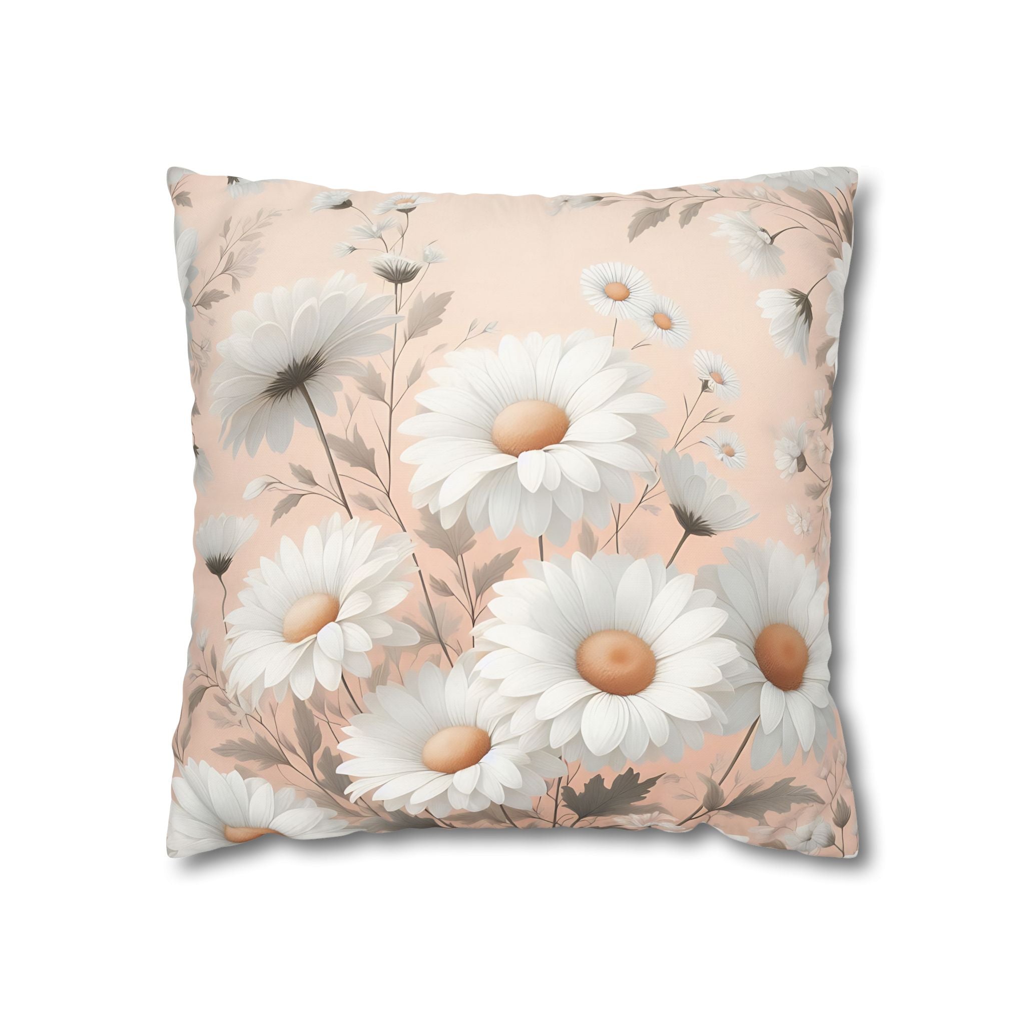 Peach Daisy Pillowcase - Floral Bedding