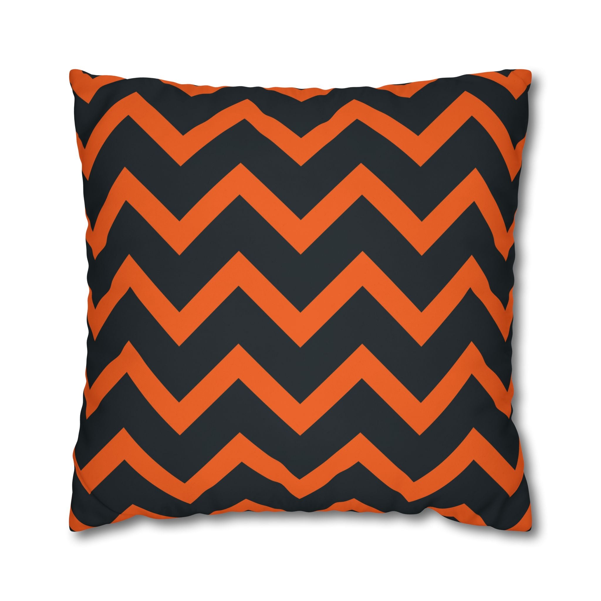 Chevron Stripe Pillowcase - Orange & Teal