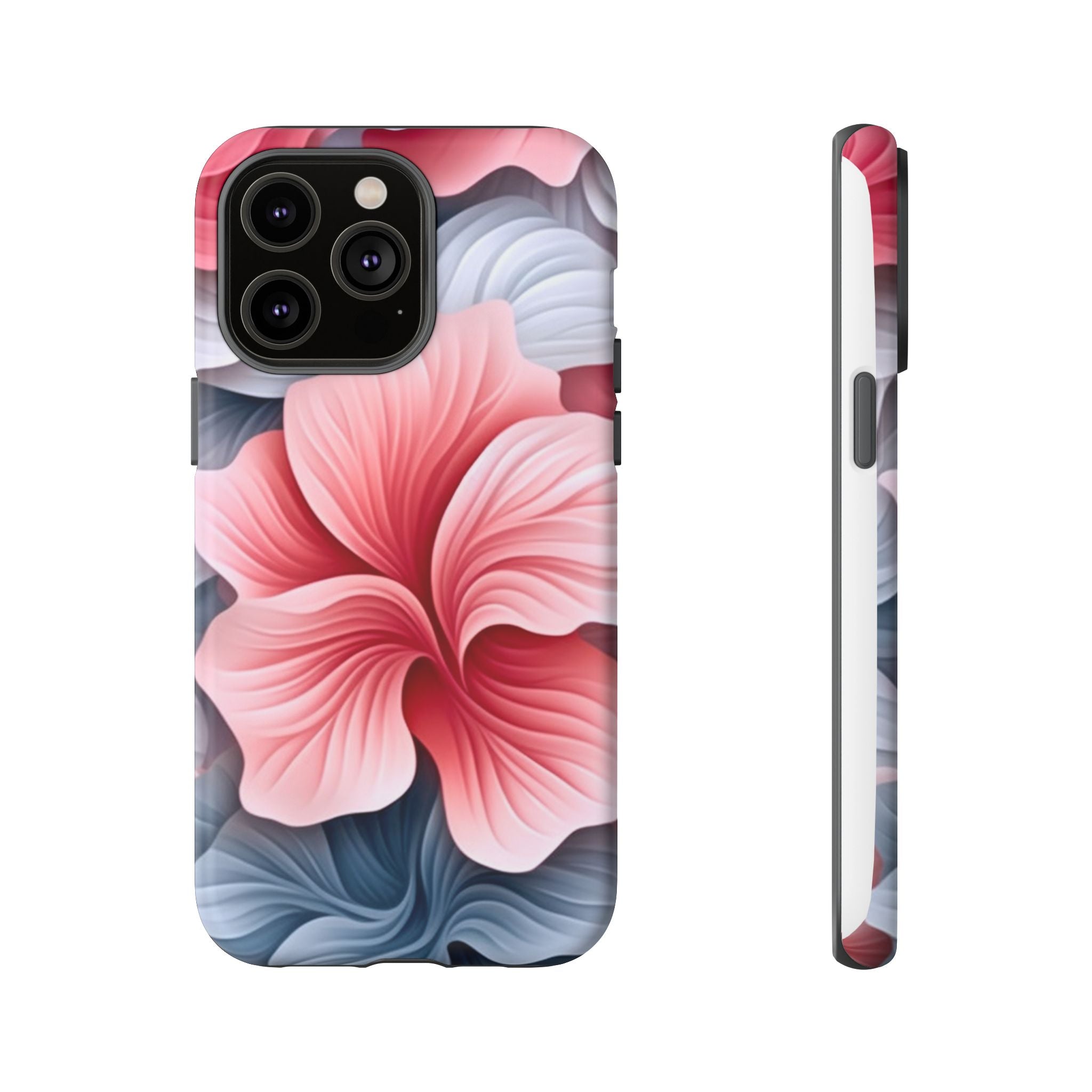 Abstract Floral Pink iPhone Case - Hexagon Stone