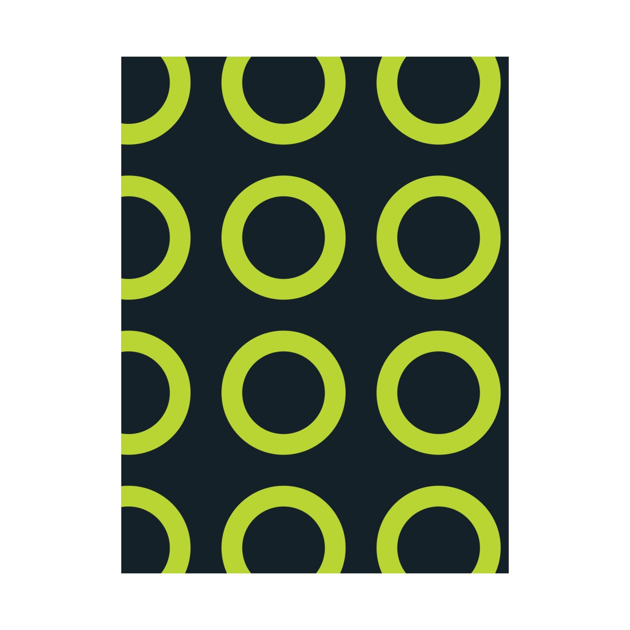 Lime Green Circle Teal Poster Art