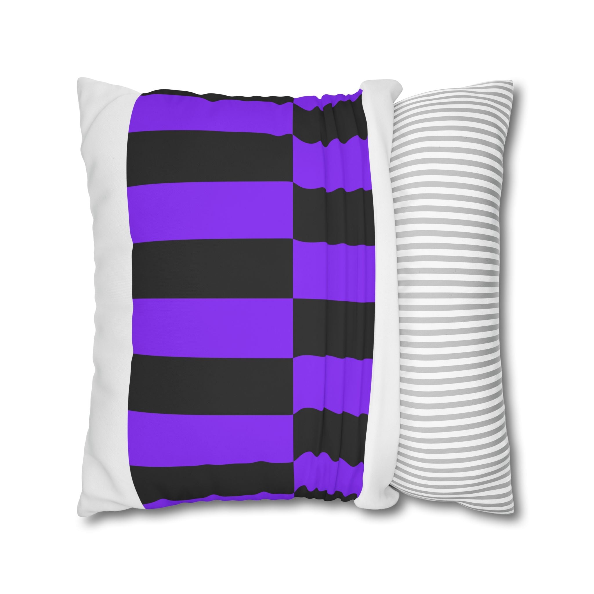 Checkered Pillowcase - Violet & Grey