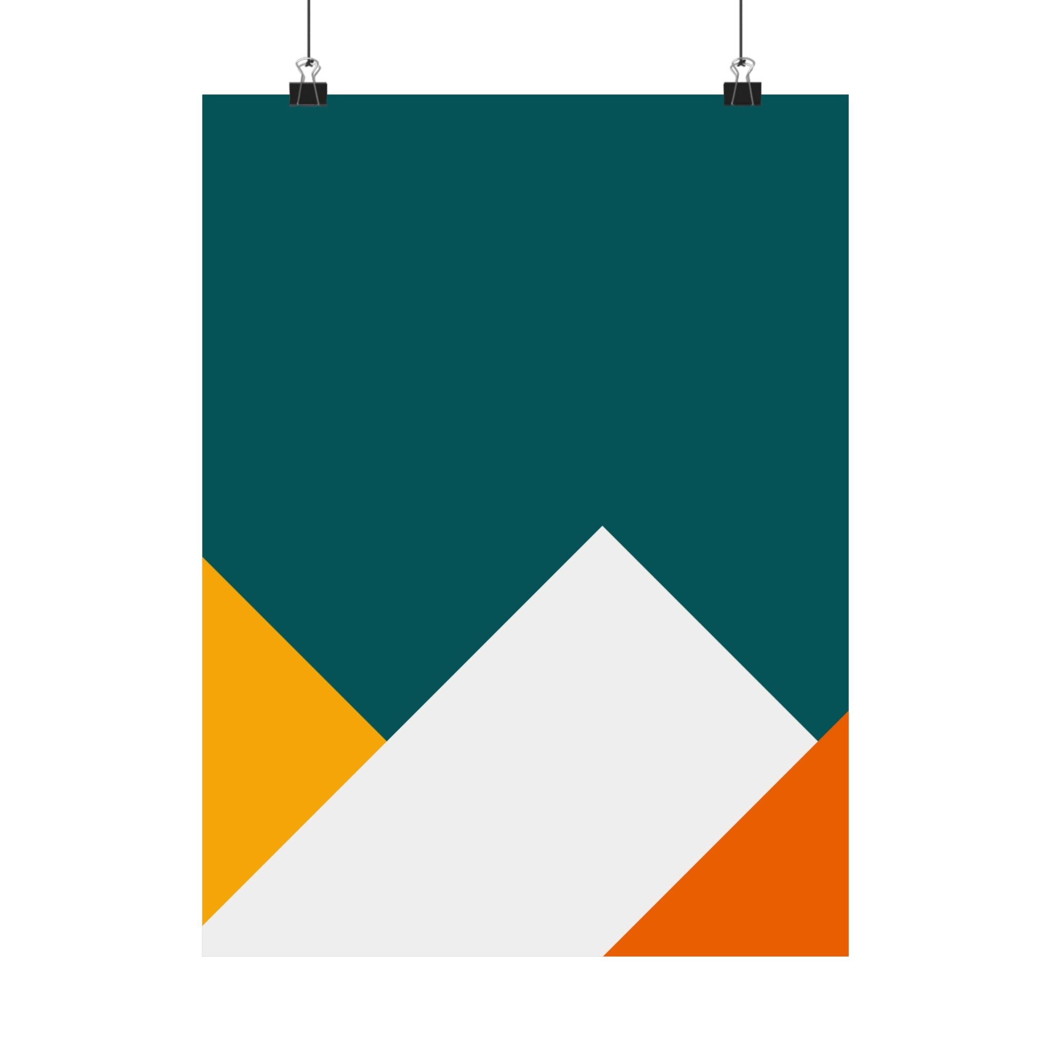 Abstract Geometric Mountain Poster