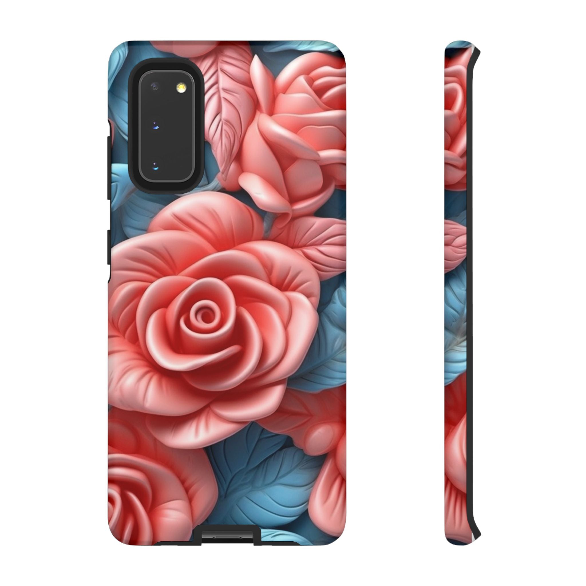 Stylized Floral Samsung Case - Coral Rose