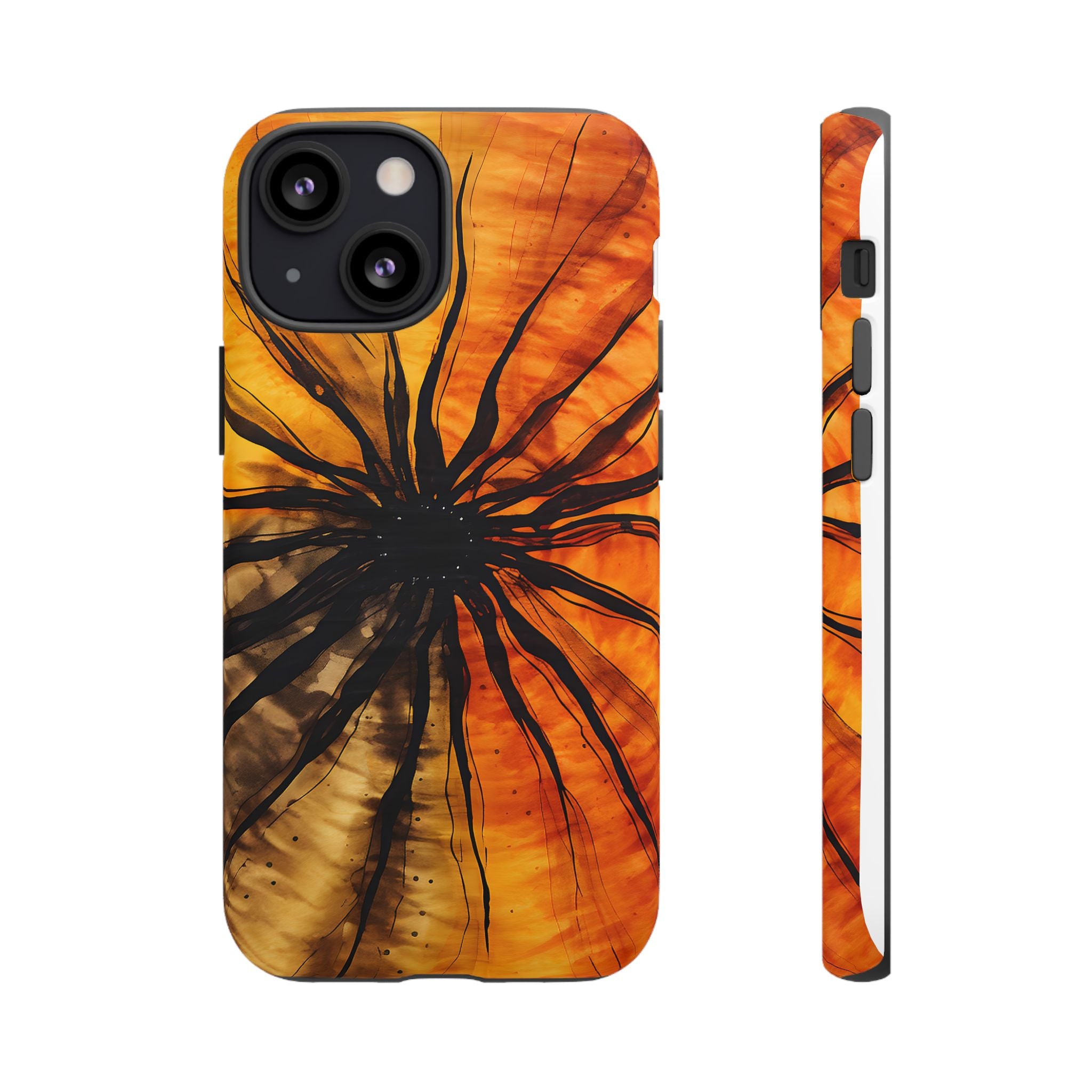 Fiery Sunburst Hexagon iPhone Case