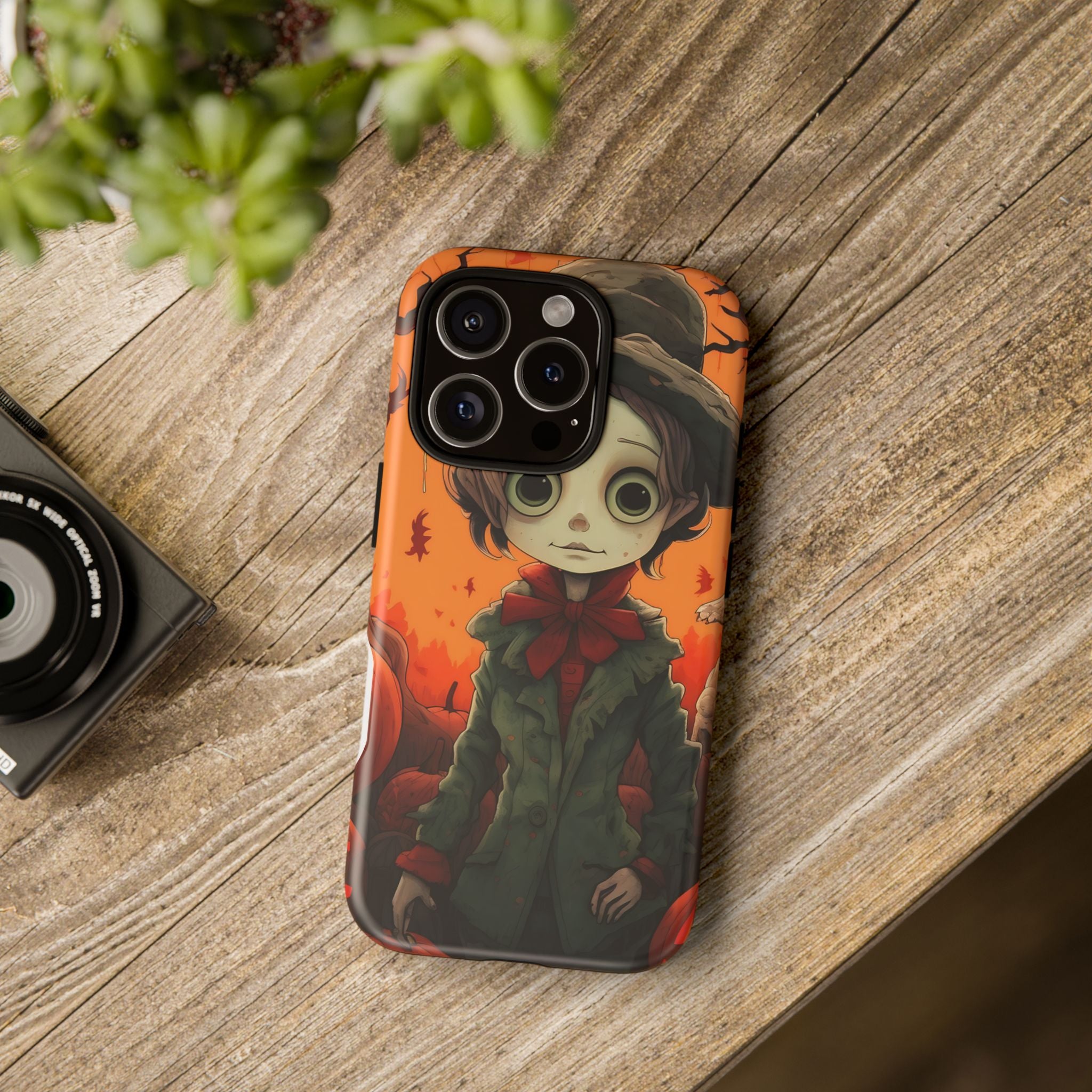 Spooky Autumn Child Hexagon Stone iPhone Case