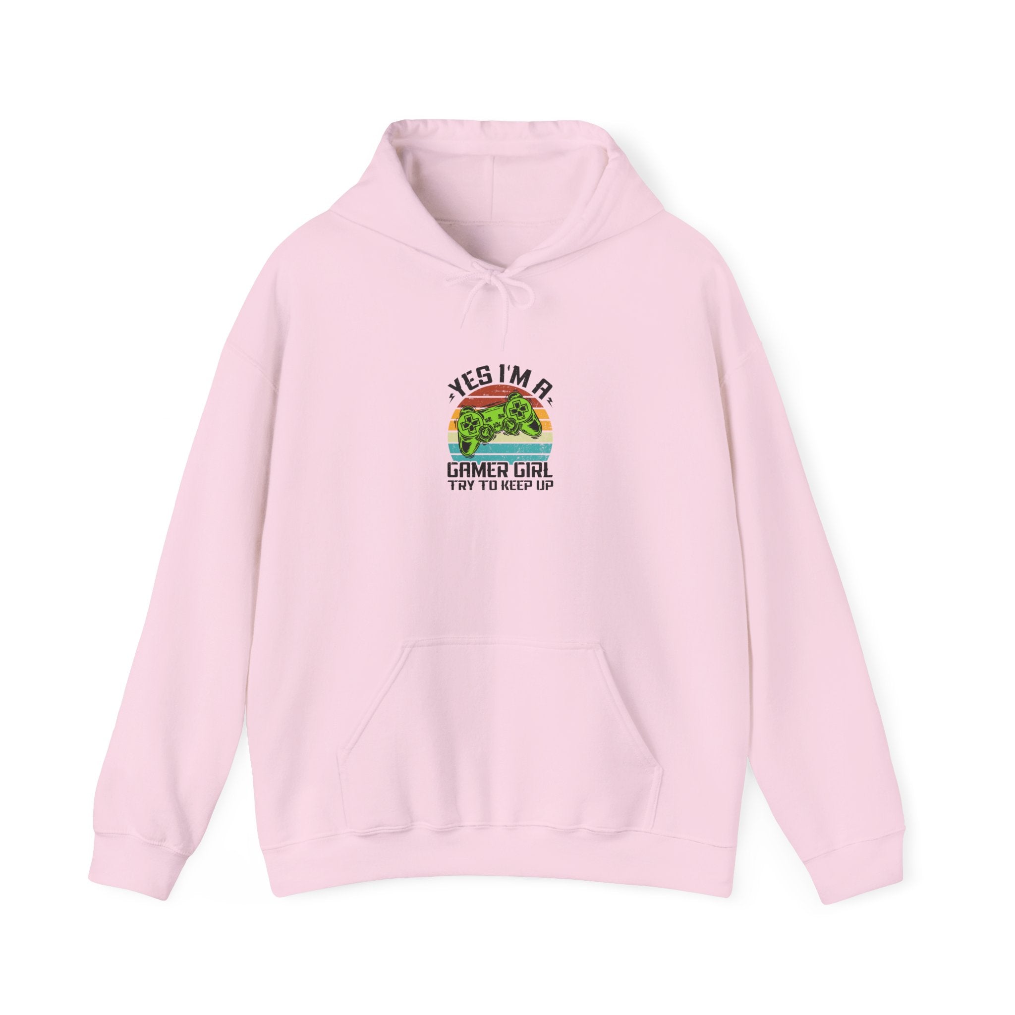 Retro Gamer Girl Hoodie - Try To Keep Up