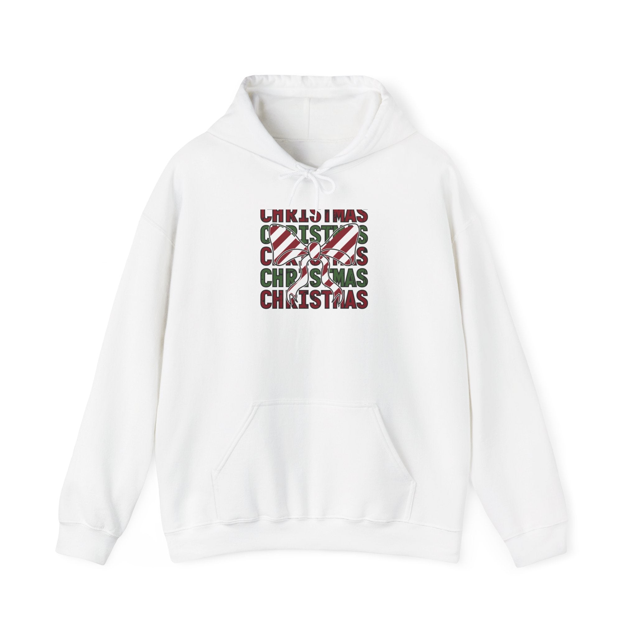 Candy Cane Bow Christmas Hoodie