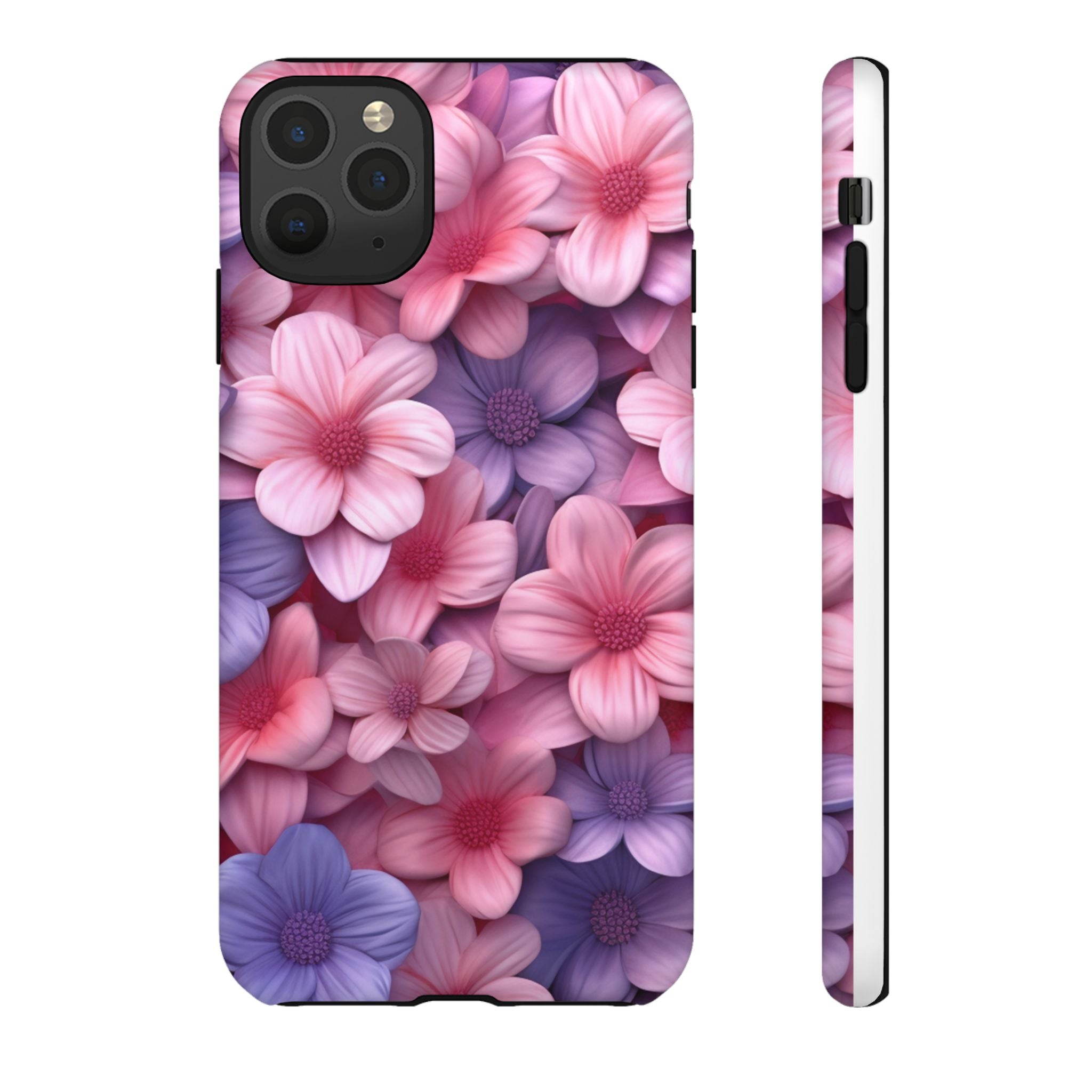 Floral Bloom Hexagon Stone iPhone Case