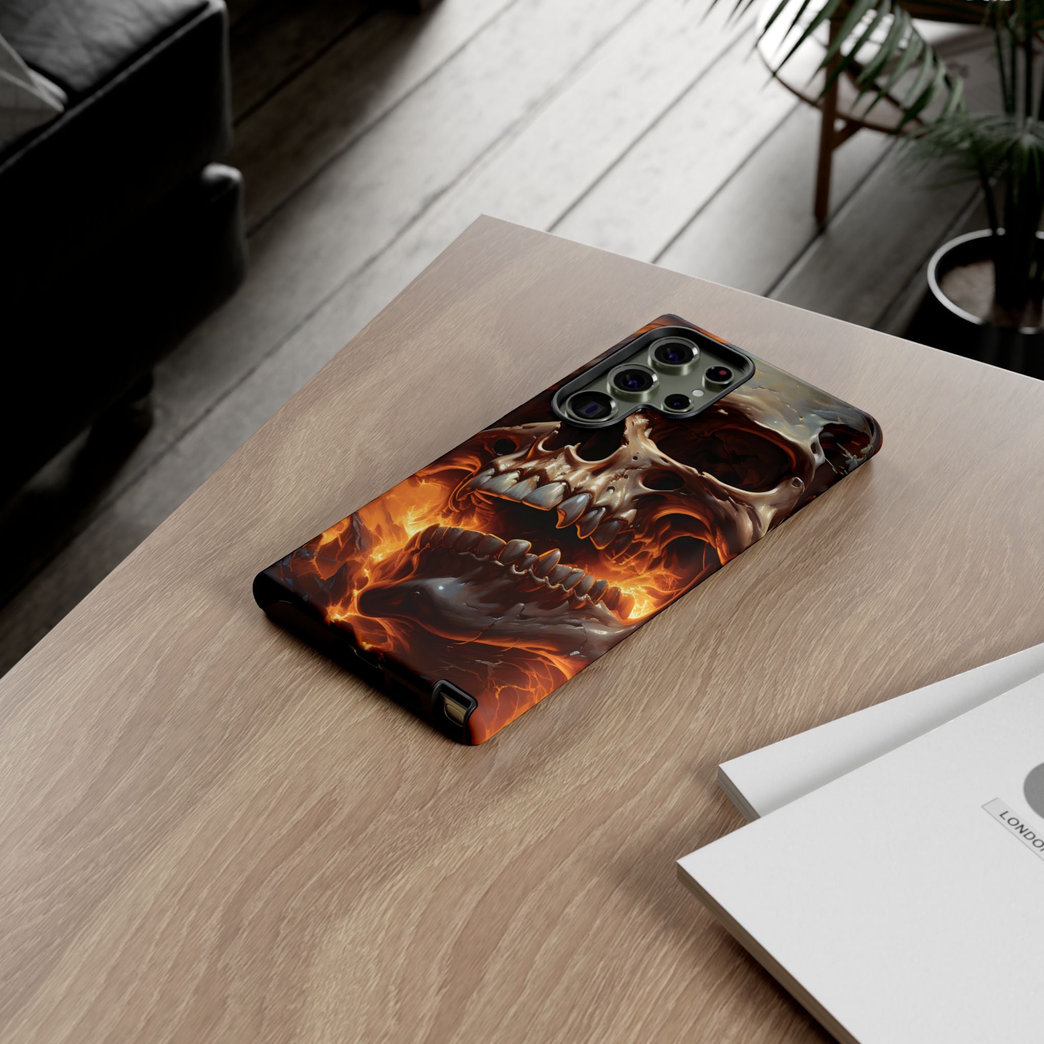 Fiery Skull Samsung Phone Case