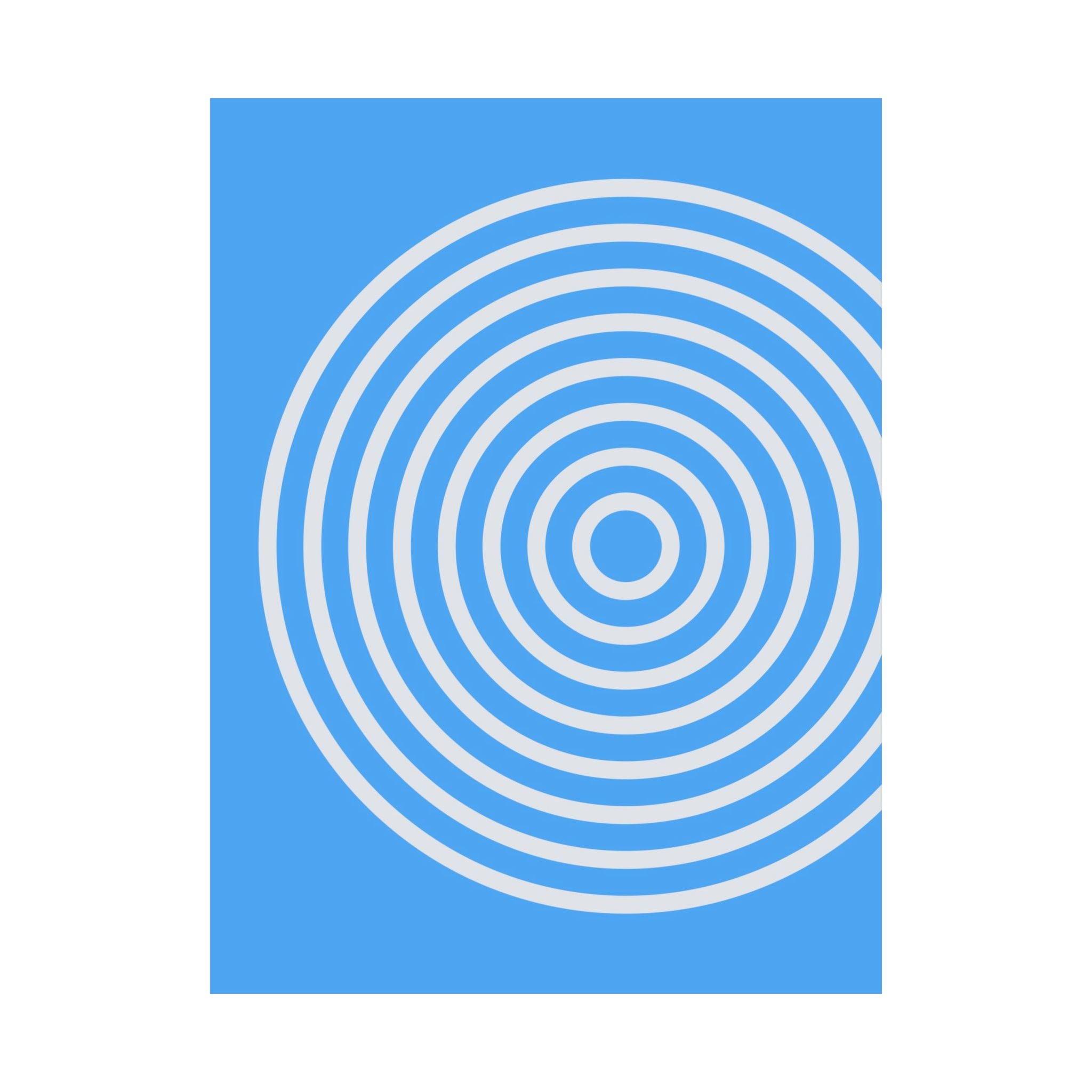 Minimalist Blue Circle Ripple Poster