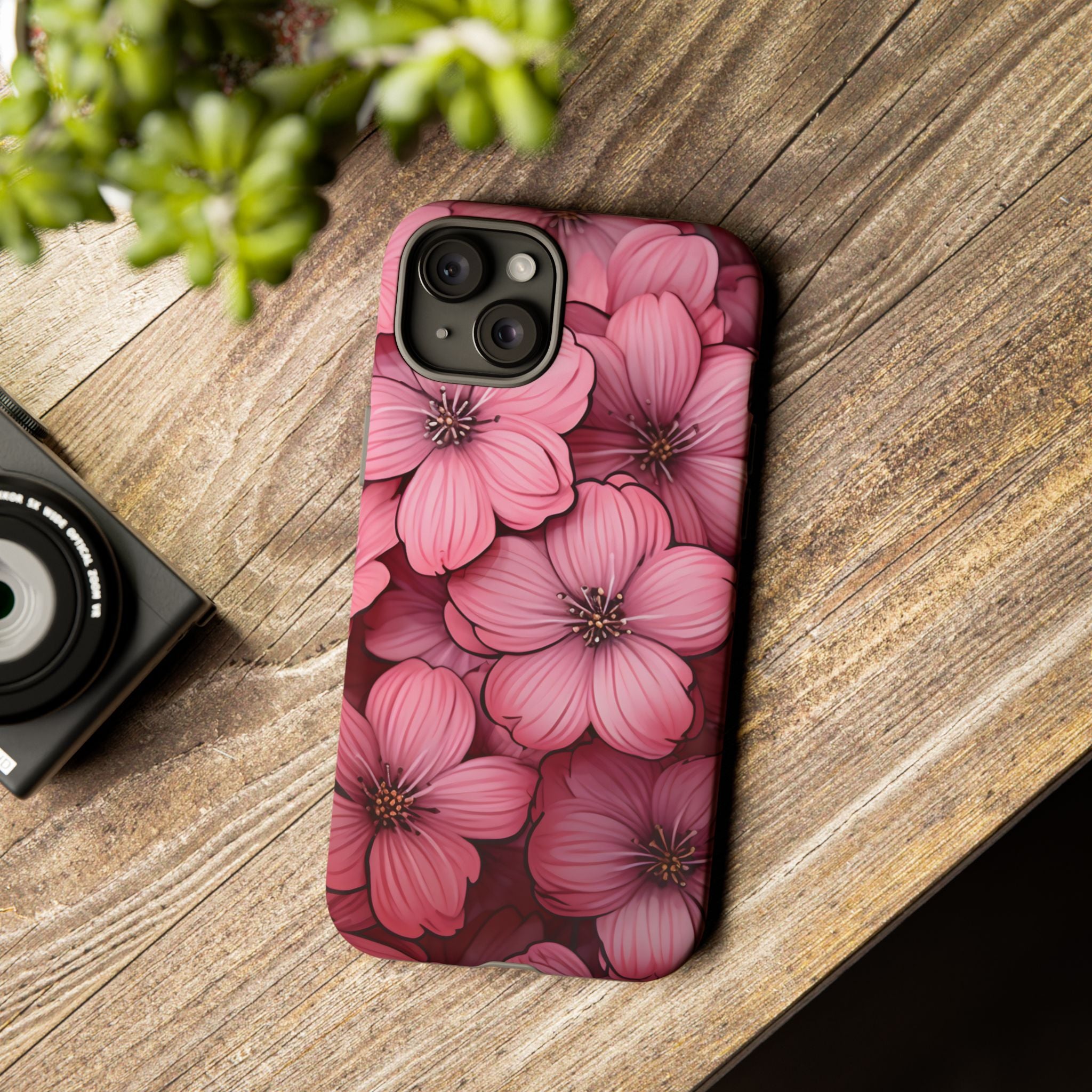 Pink Blossom Hexagon iPhone Case - Rugged