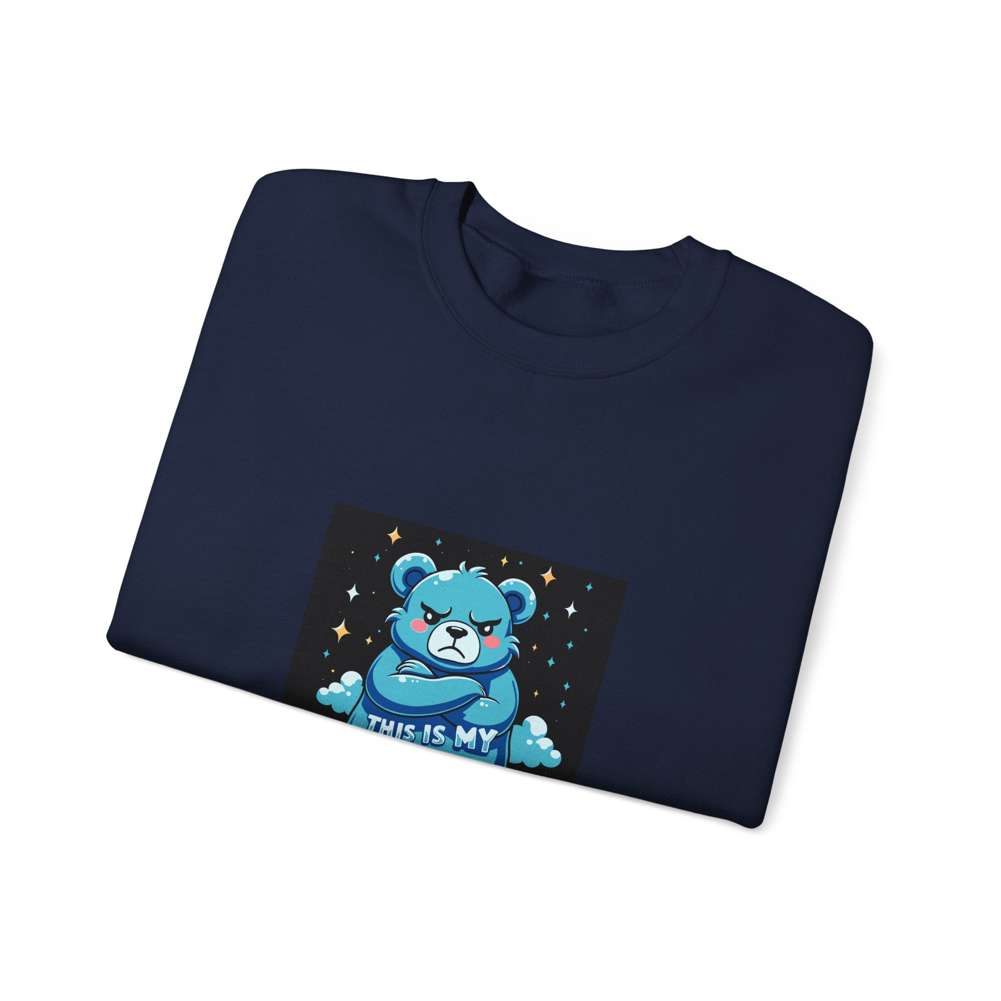 Grumpy Blue Bear Costume Sweatshirt