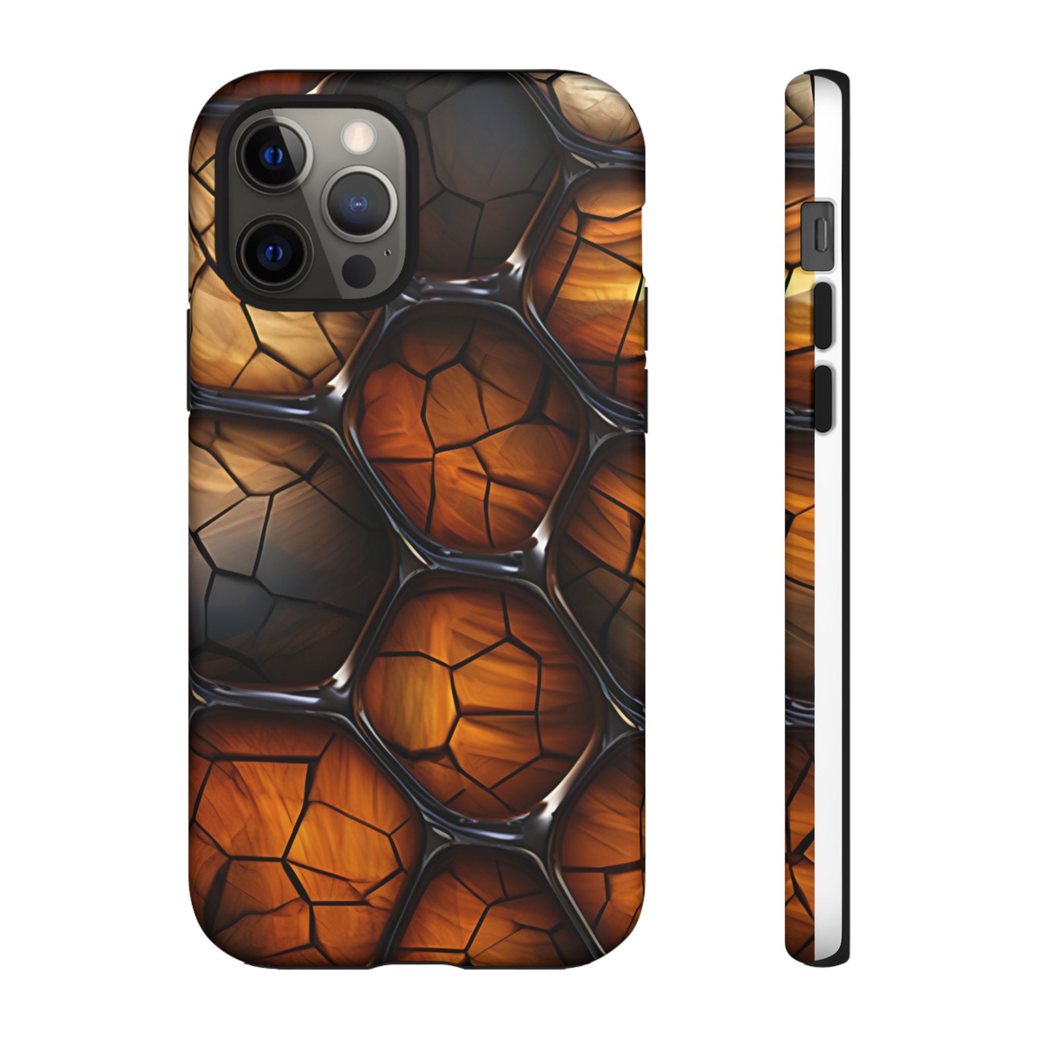 Cracked Wood Honeycomb iPhone Case