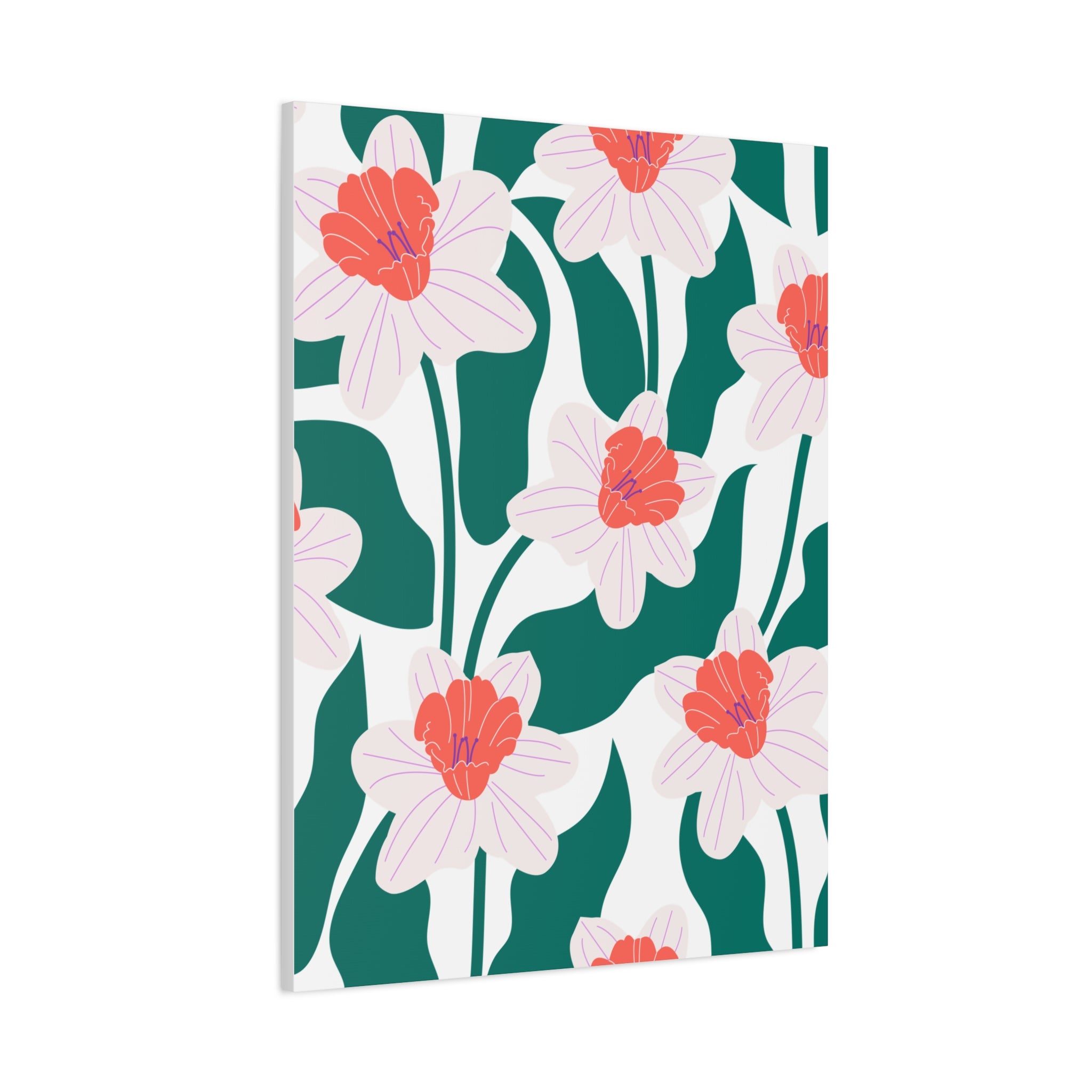 Art Deco Floral Canvas Print