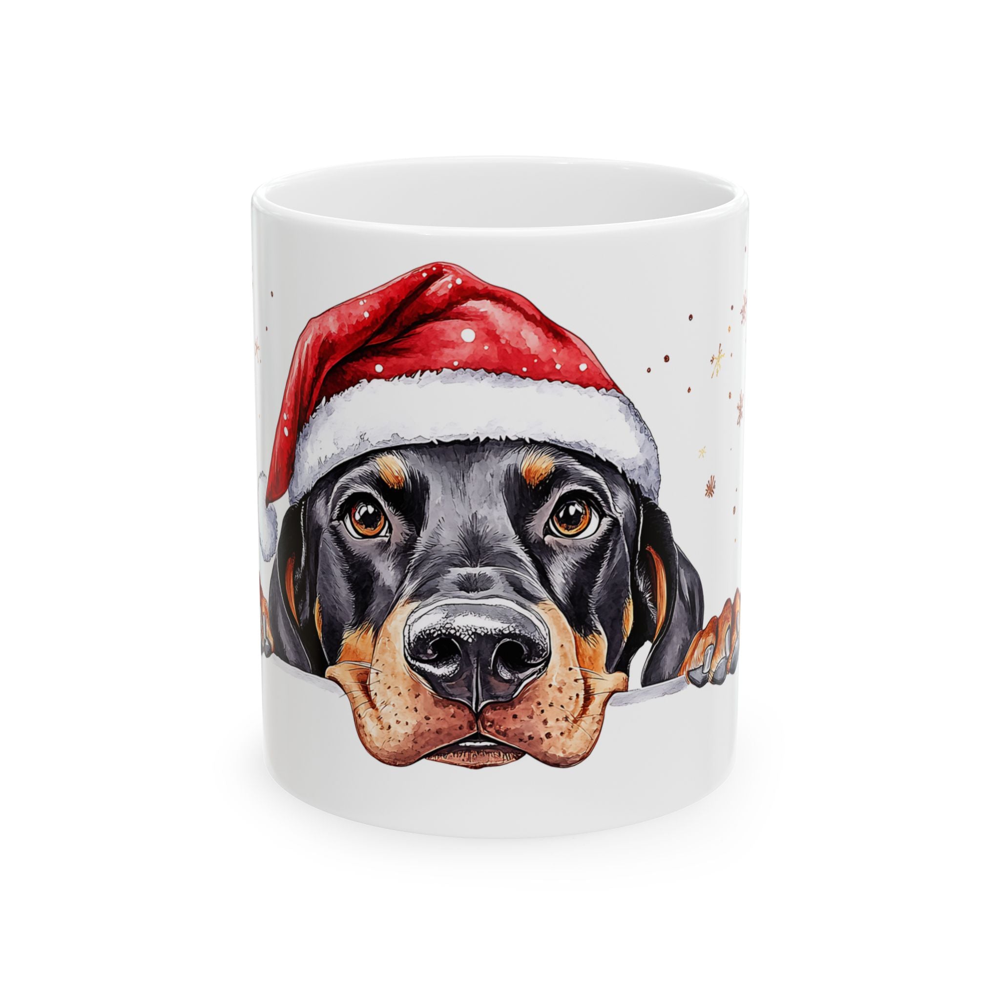 Santa Paws Mug: Christmas Dog Watercolor