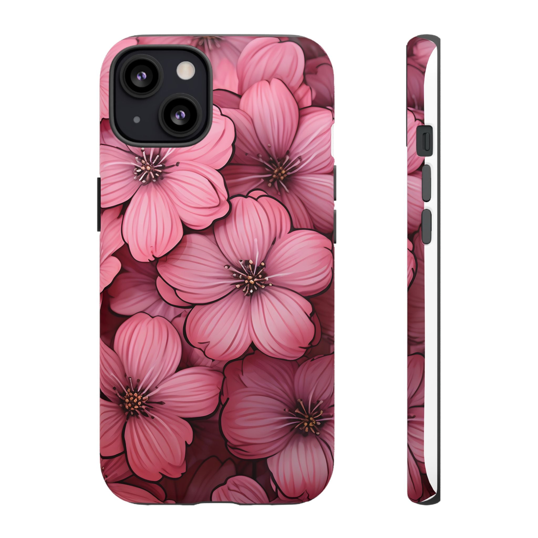 Pink Blossom Hexagon iPhone Case - Rugged