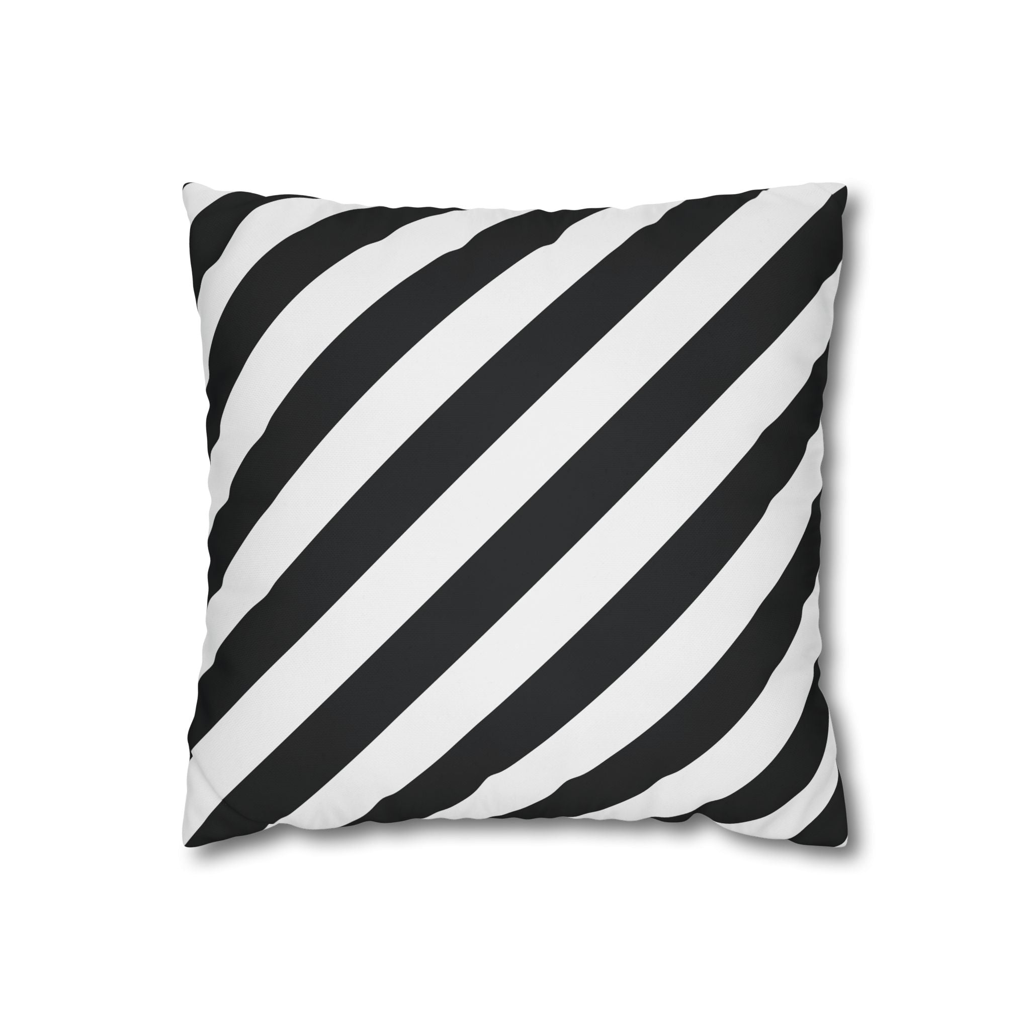 Geometric Stripe Pillowcase - Black & White