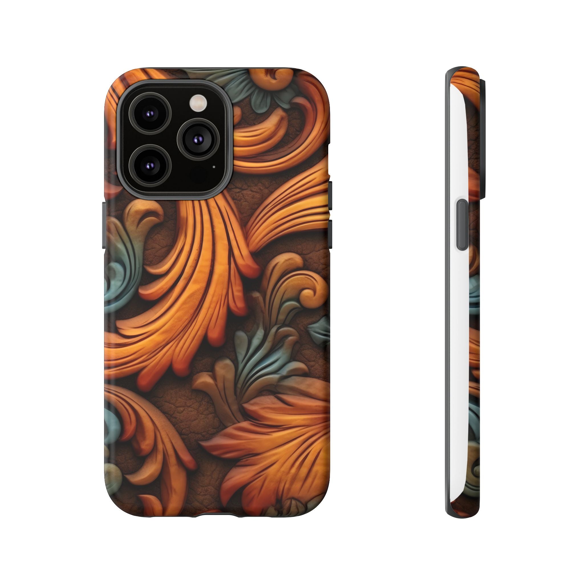 Baroque Copper iPhone Case - Hexagon Stone