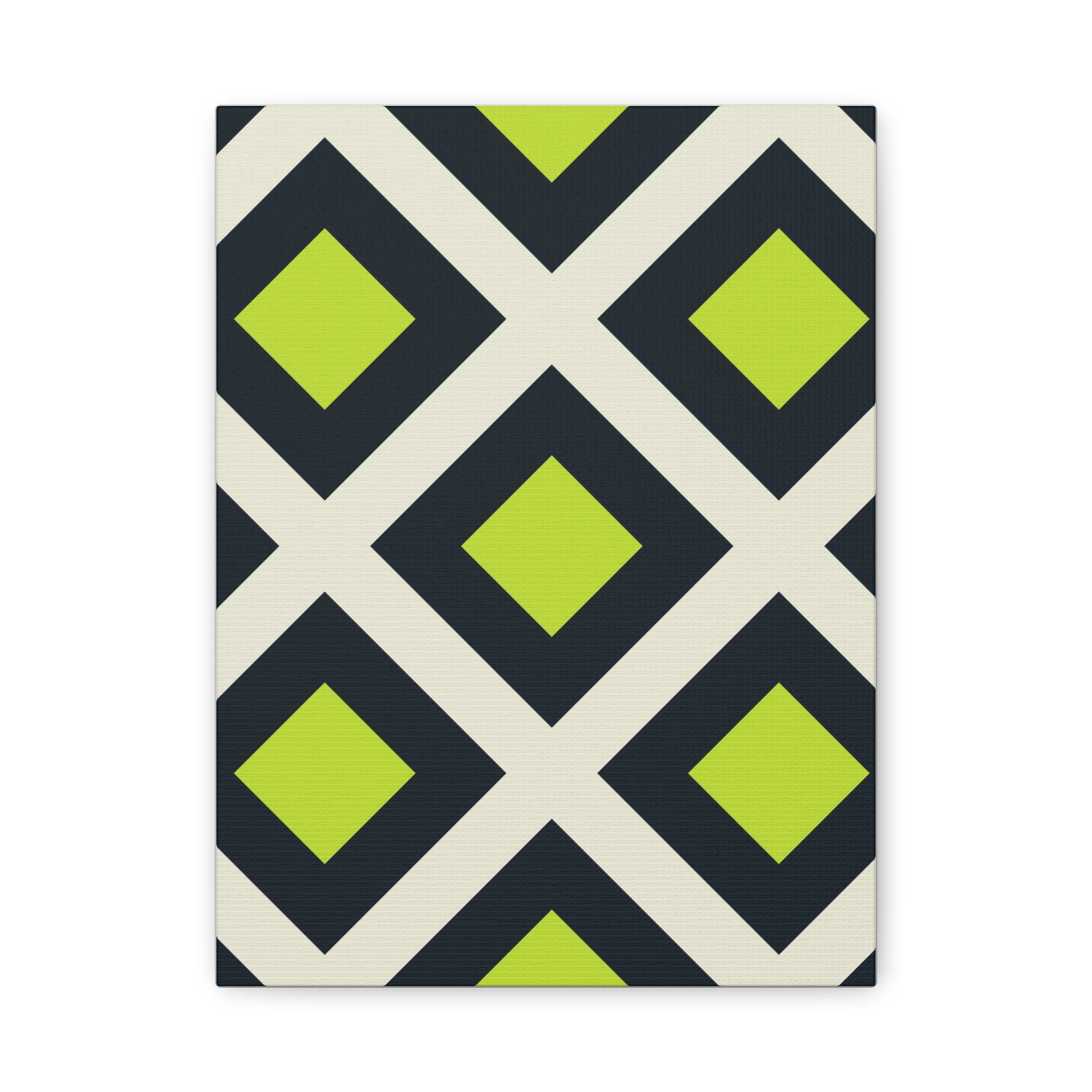 Geometric Teal & Green Canvas Art