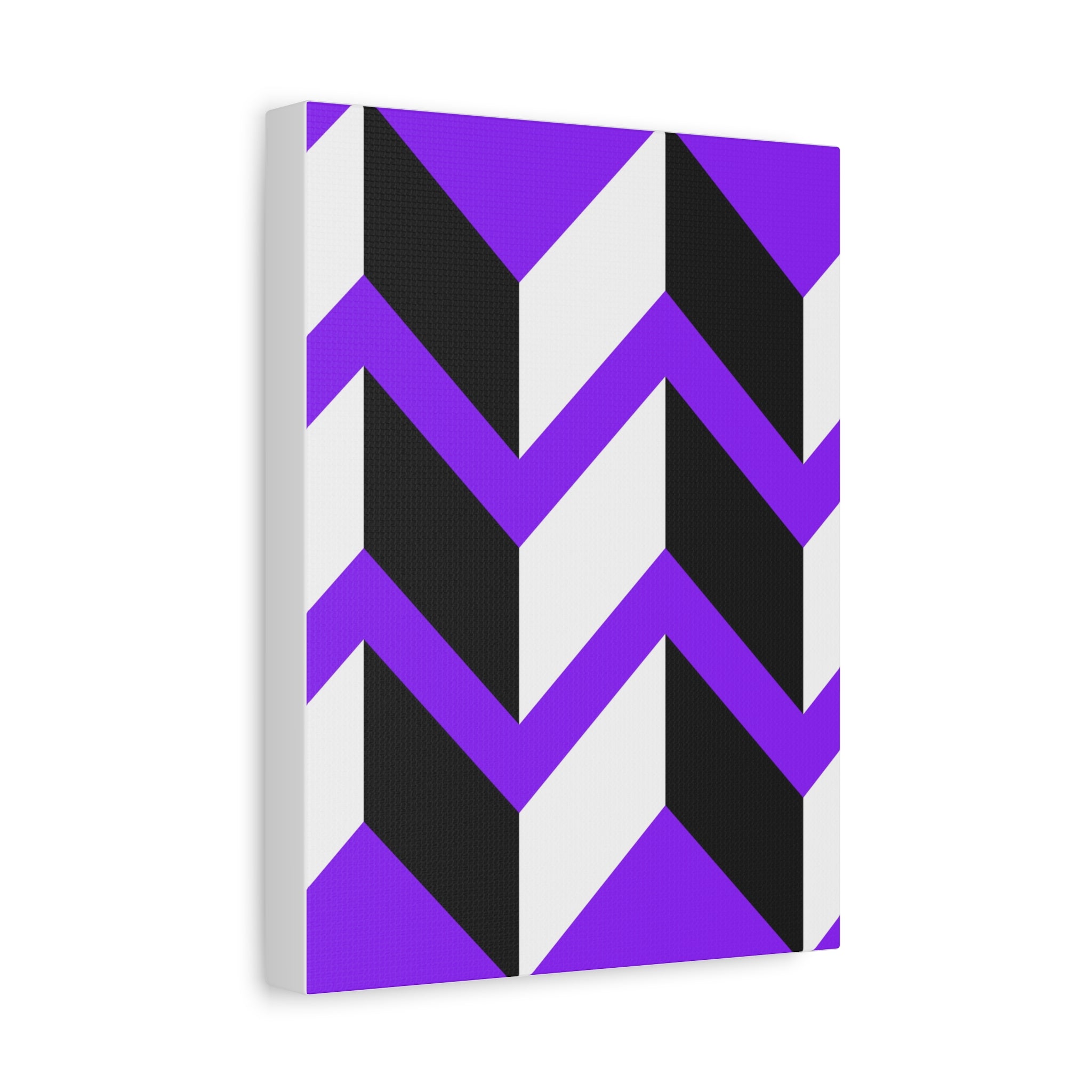 Purple Geometric Wave Canvas Art