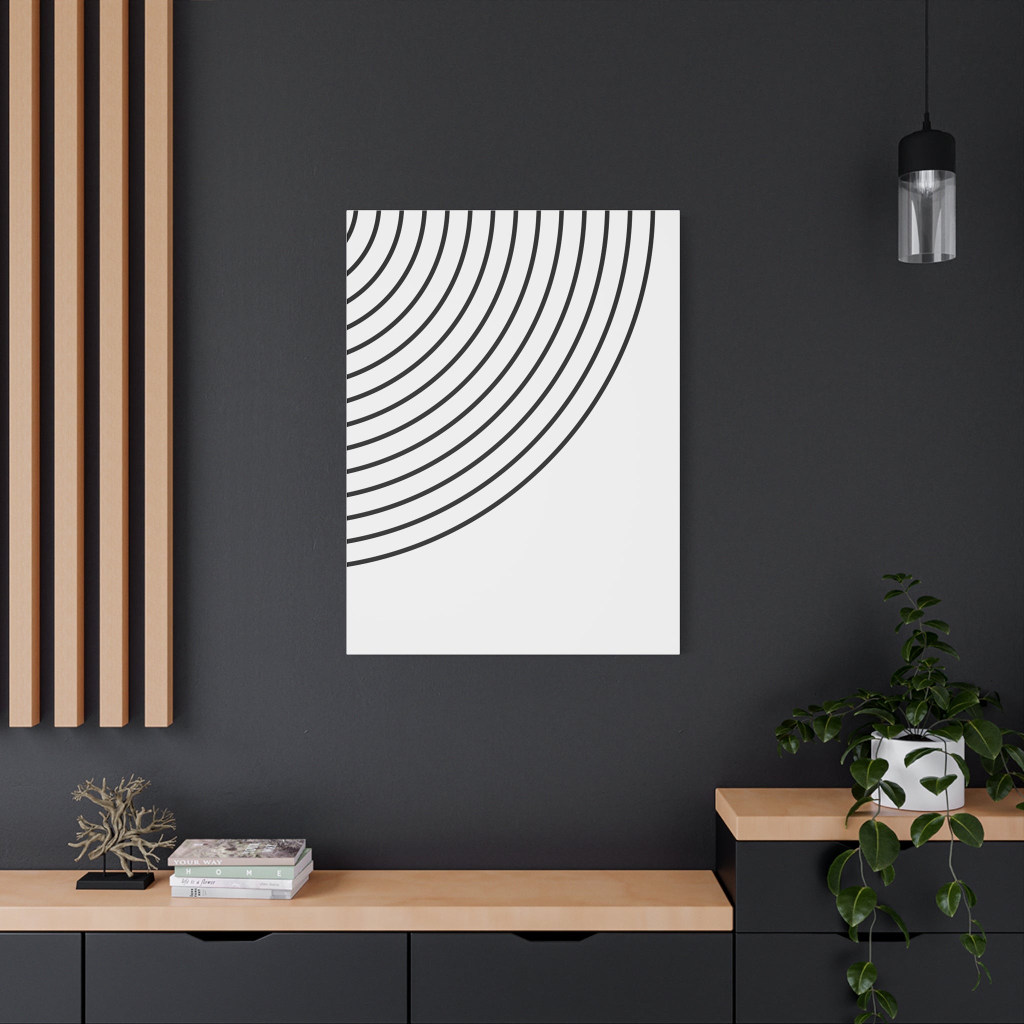 Concentric Circles Matte Canvas Art