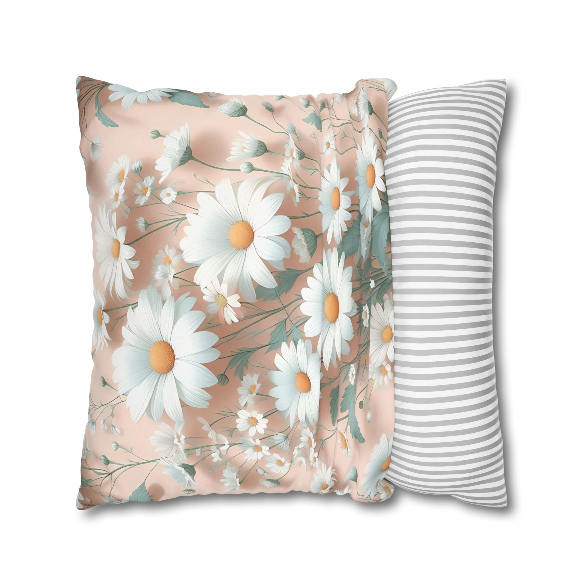 Peach Daisy Pillowcase - Floral Bedding