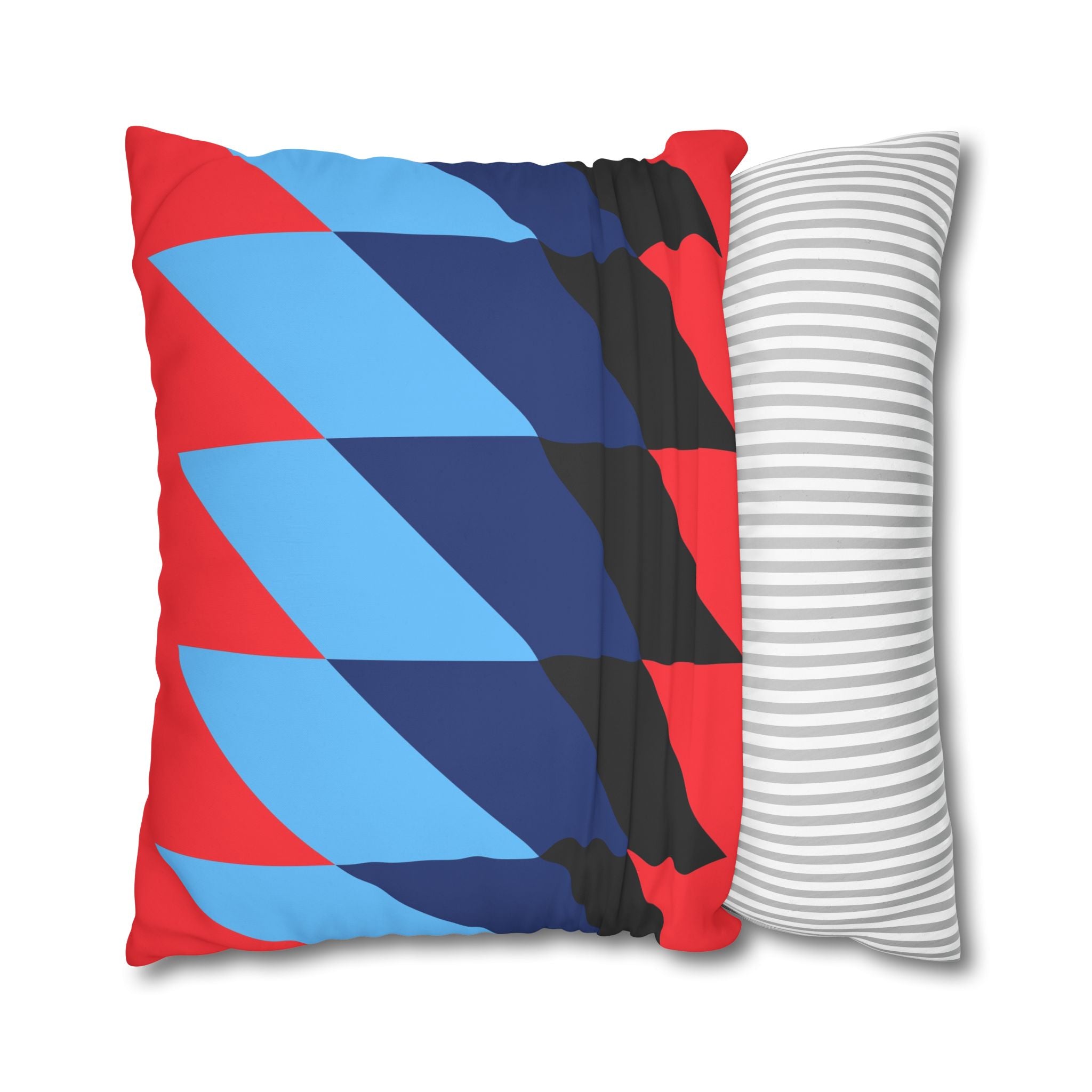 Geometric Red Pillowcase - Modern Design