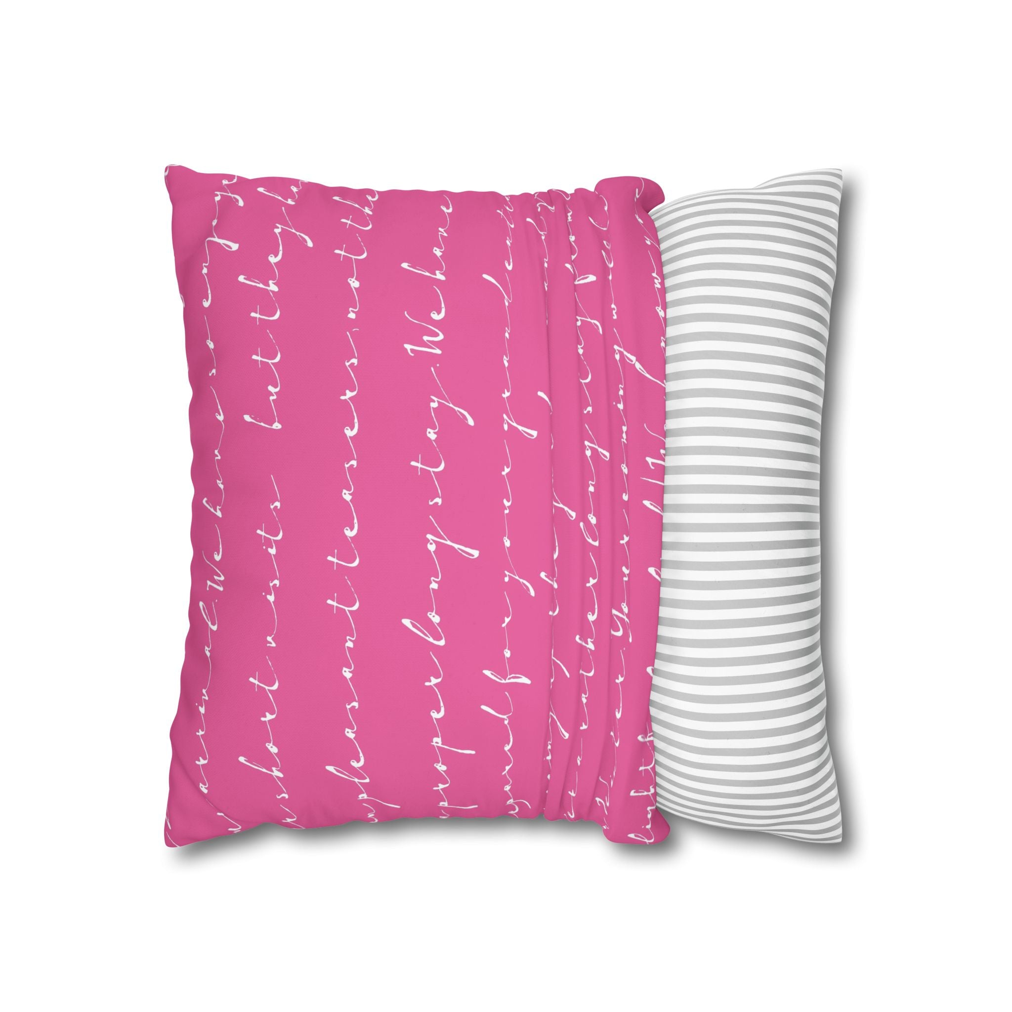 Pink Floral Welcome Pillowcase