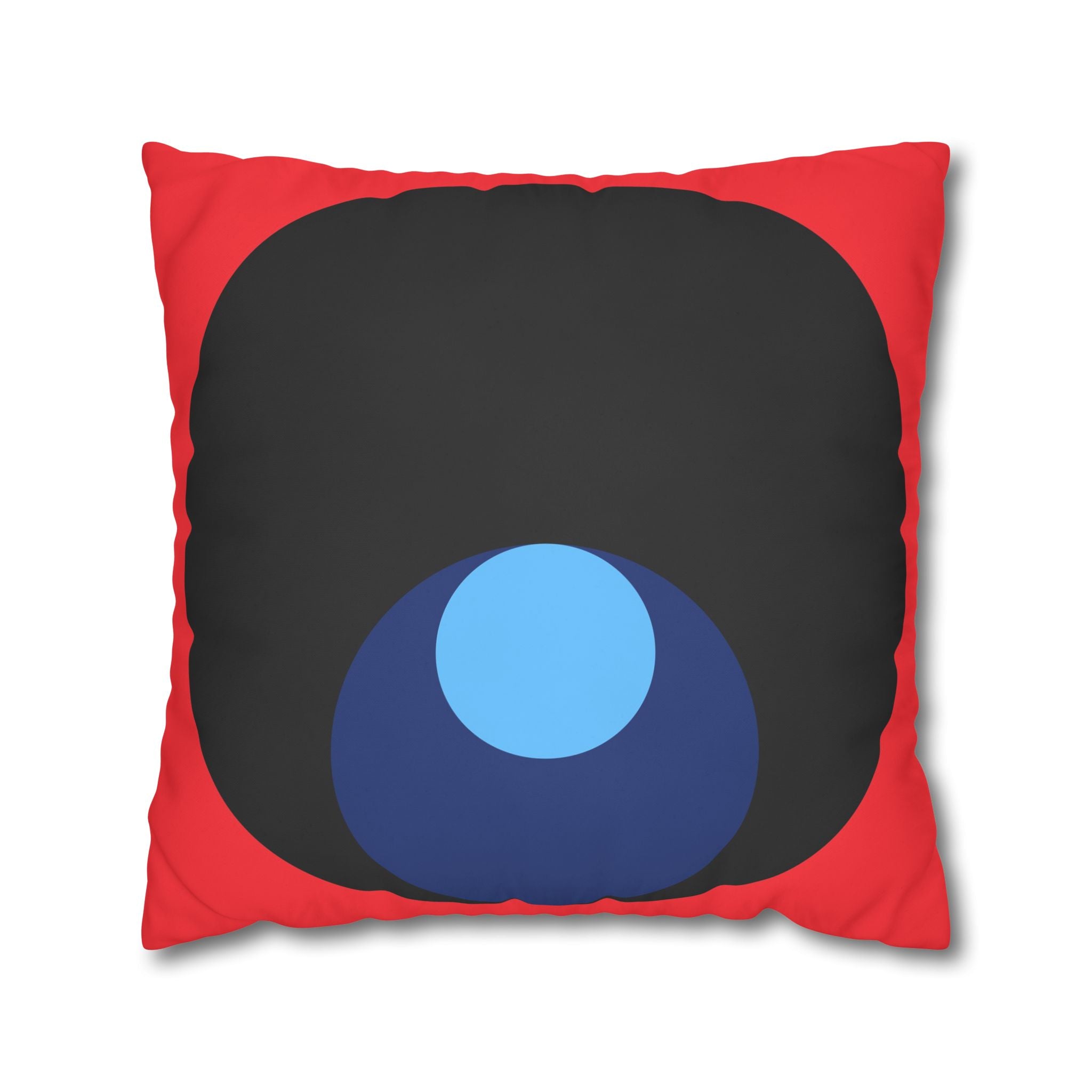 Abstract Circles Red Pillowcase