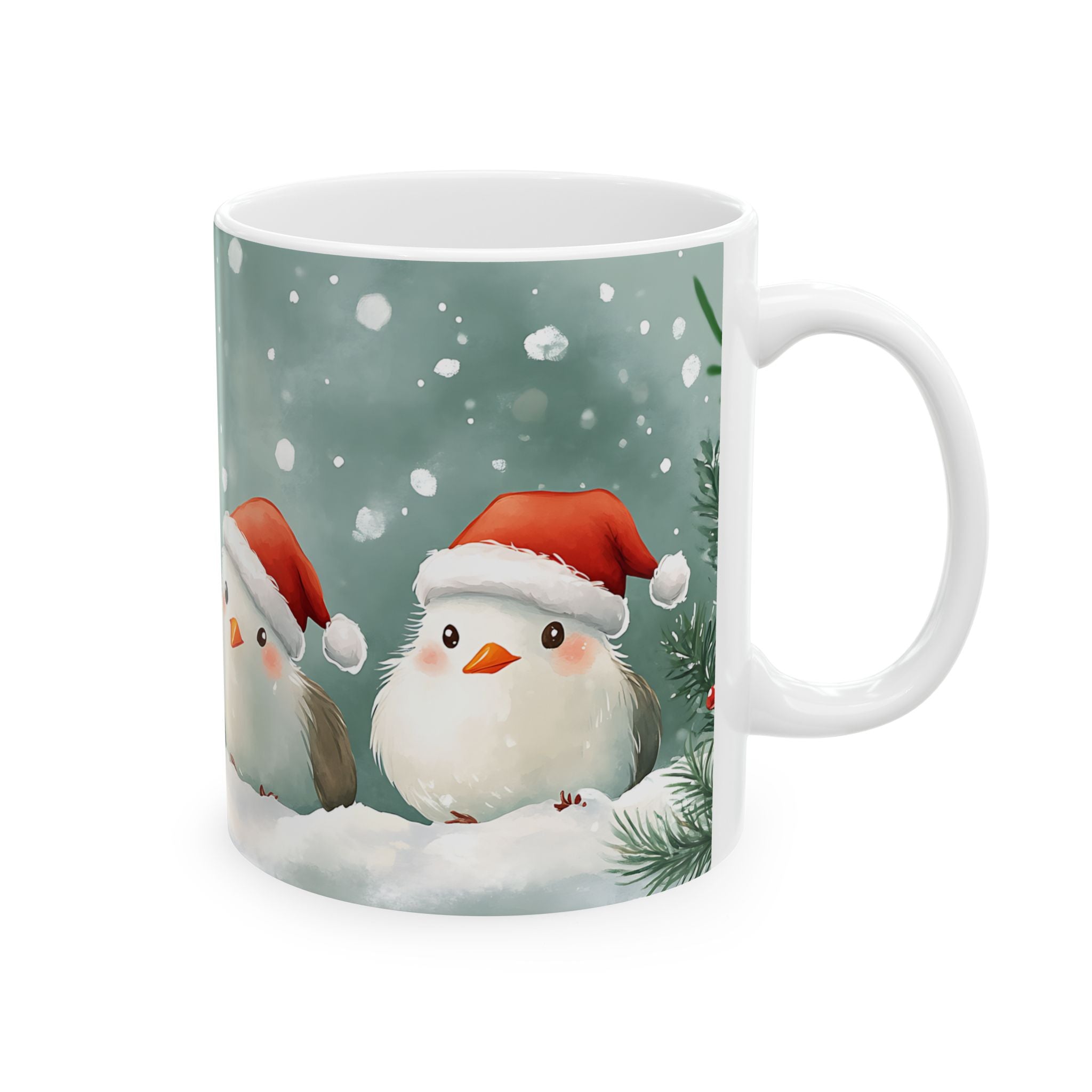 Snowy Birds Christmas Mug