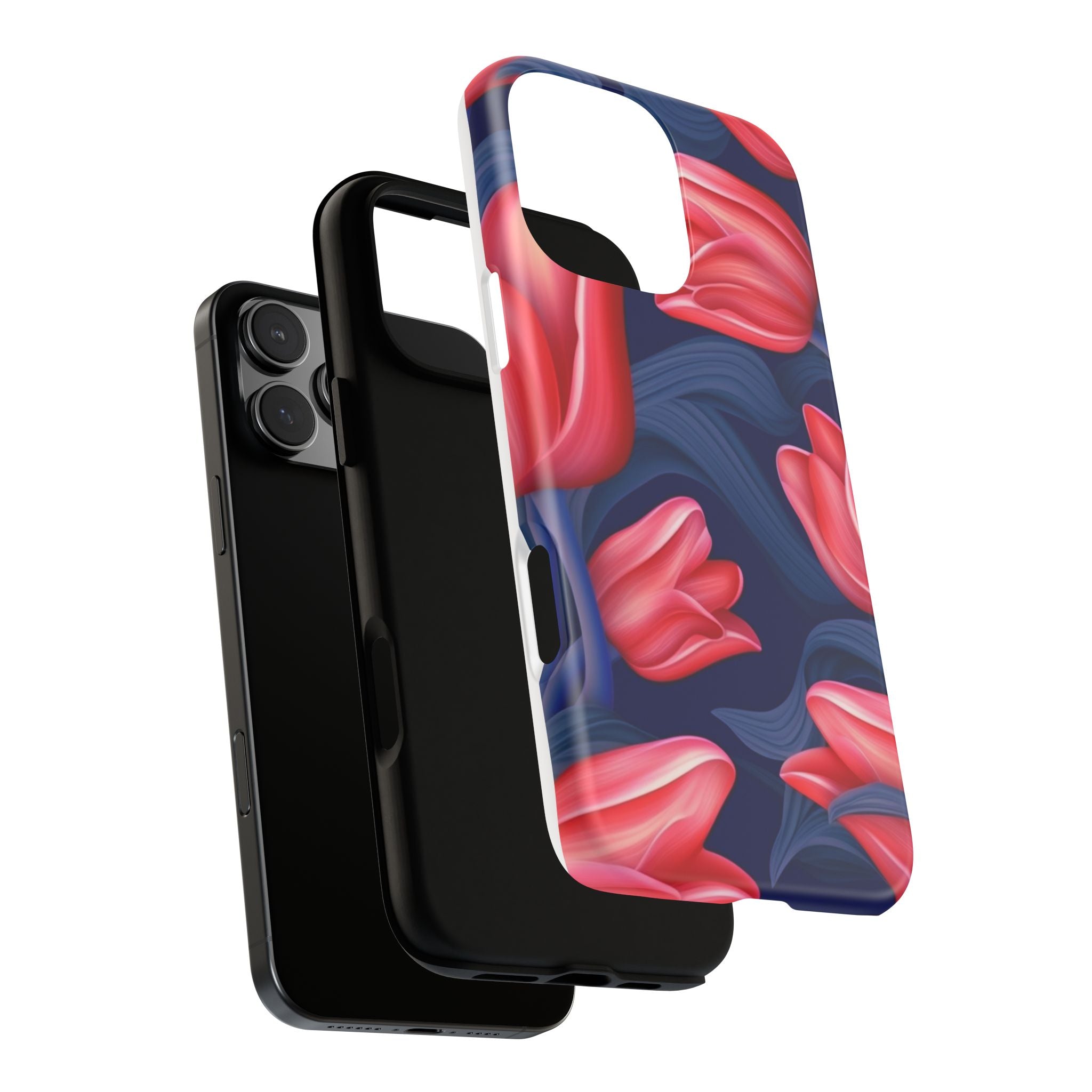 Red Tulip Hexagon iPhone Case - Rugged