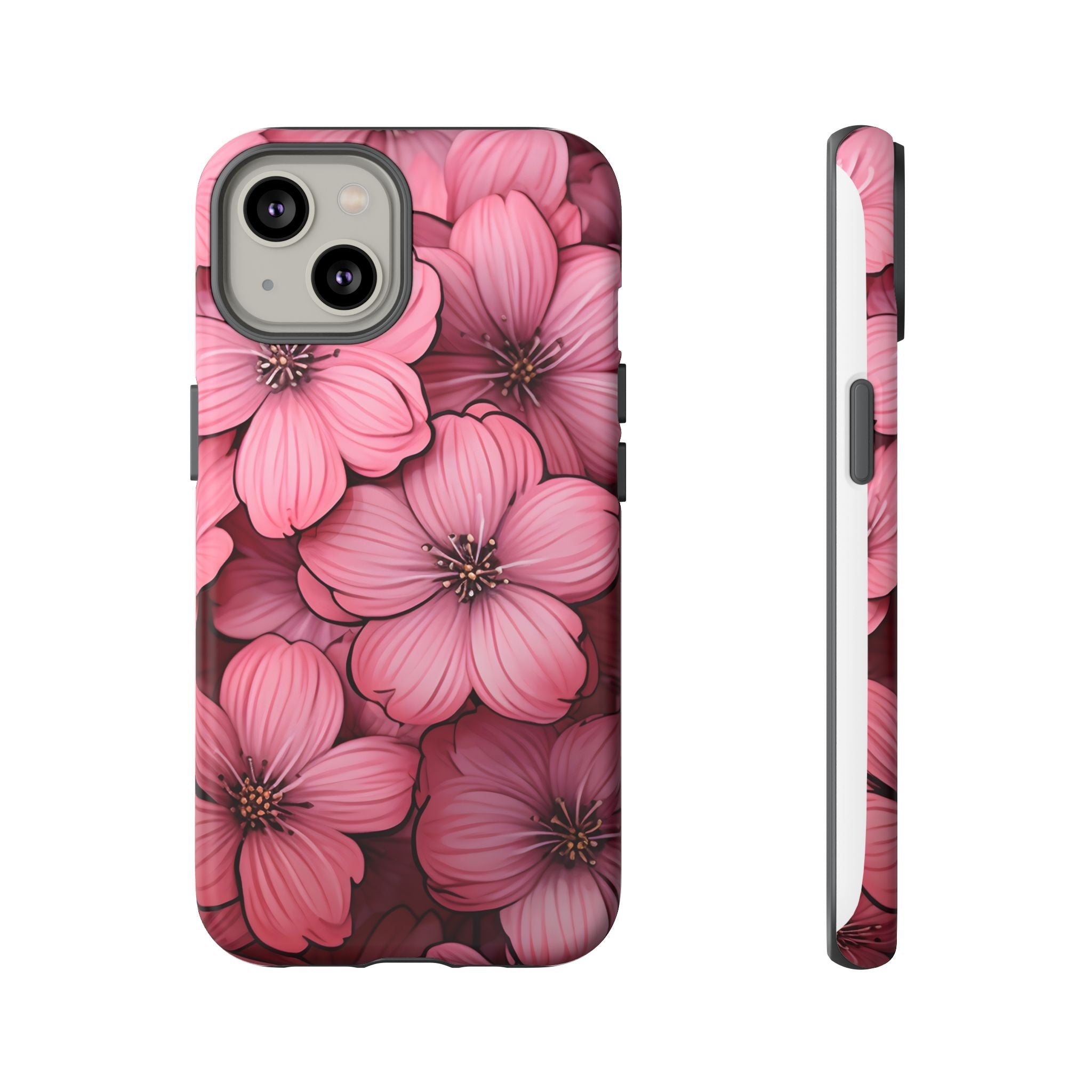 Pink Blossom Hexagon iPhone Case - Rugged