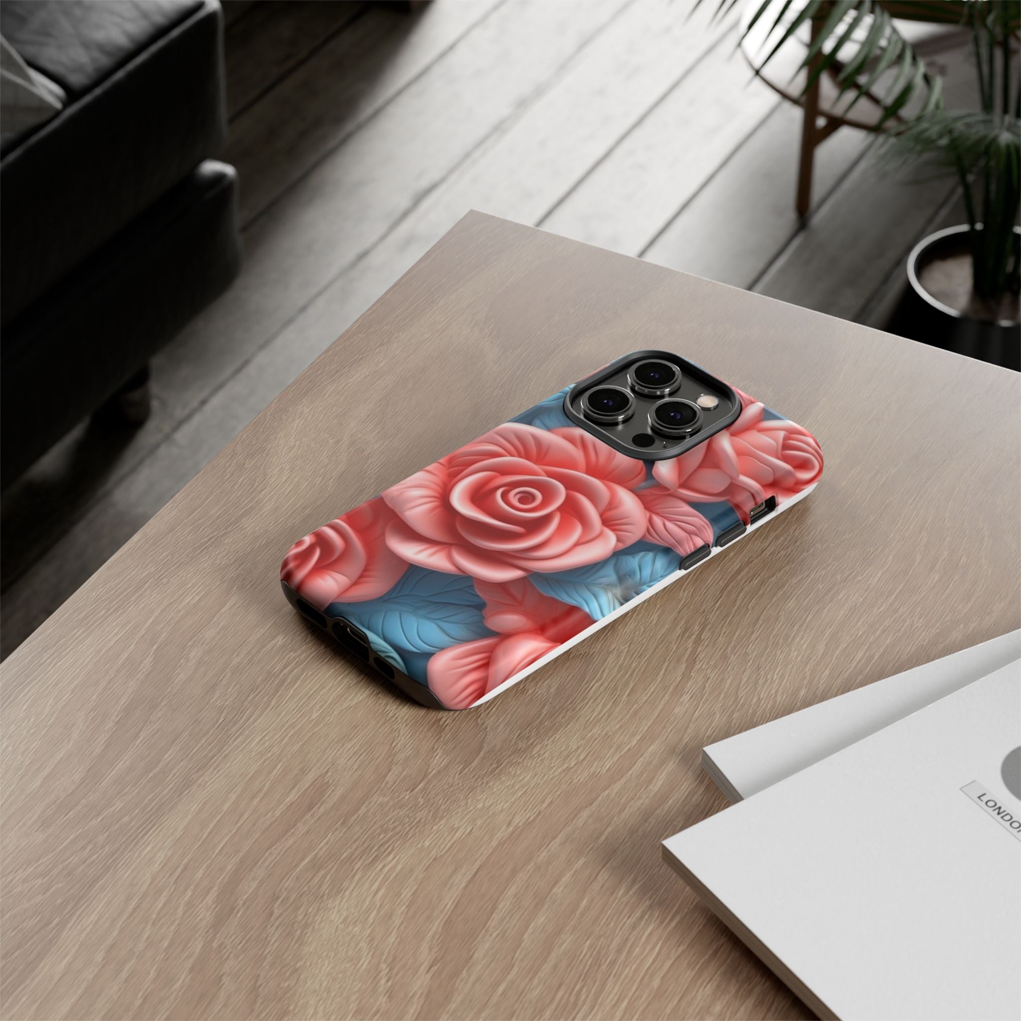 Stylized Floral iPhone Case - Hexagon Stone