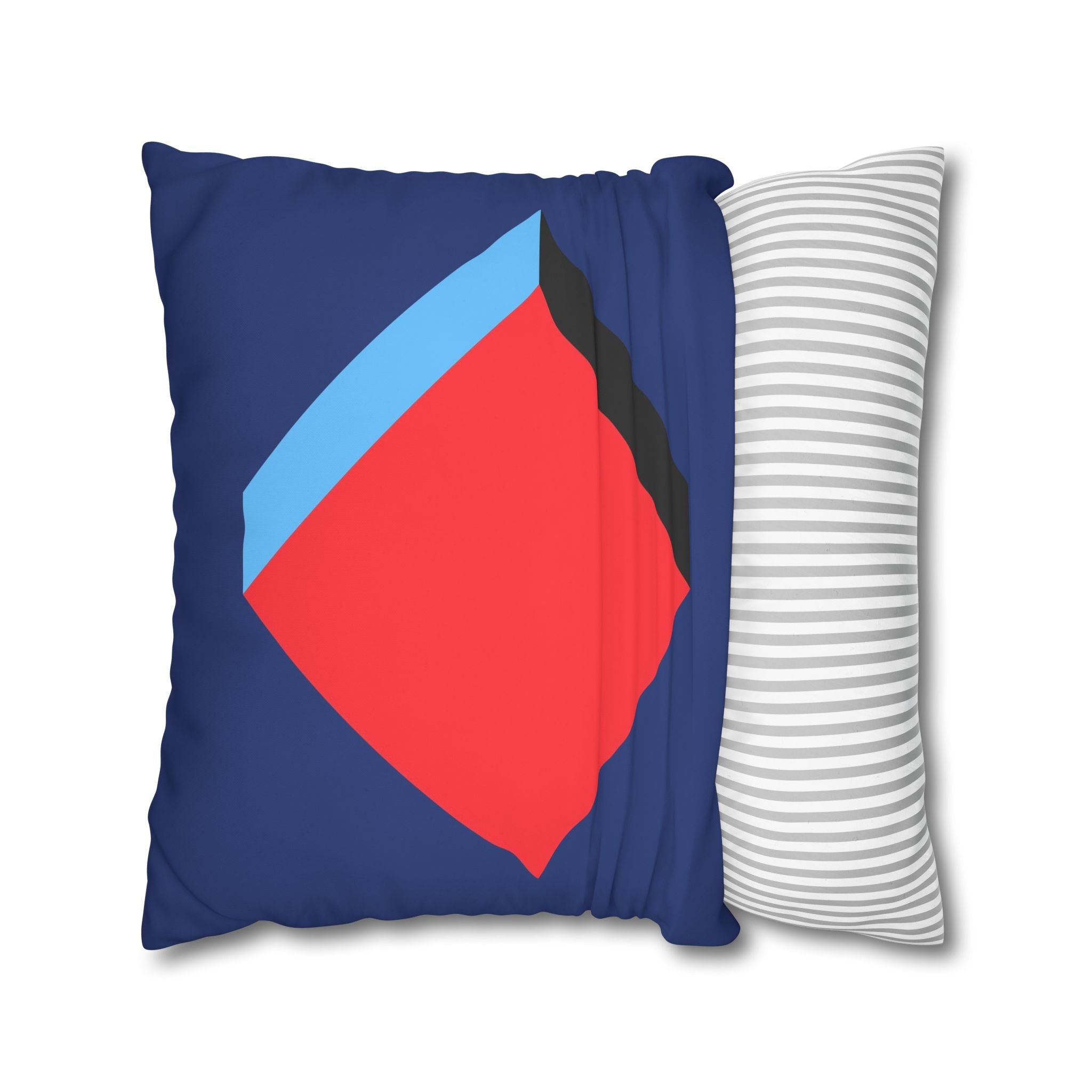 Geometric Diamond Pillowcase - Red & Blue