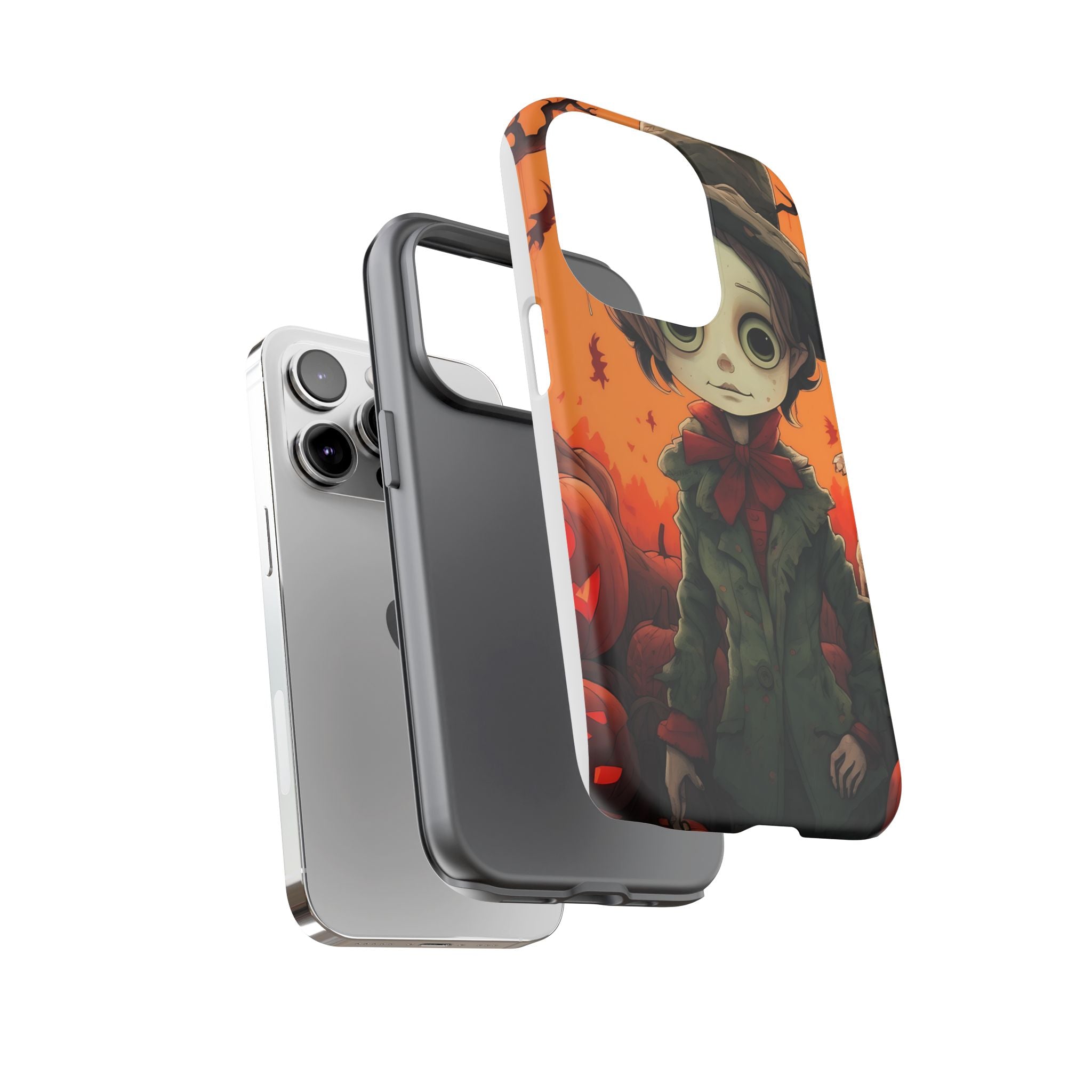 Spooky Autumn Child Hexagon Stone iPhone Case