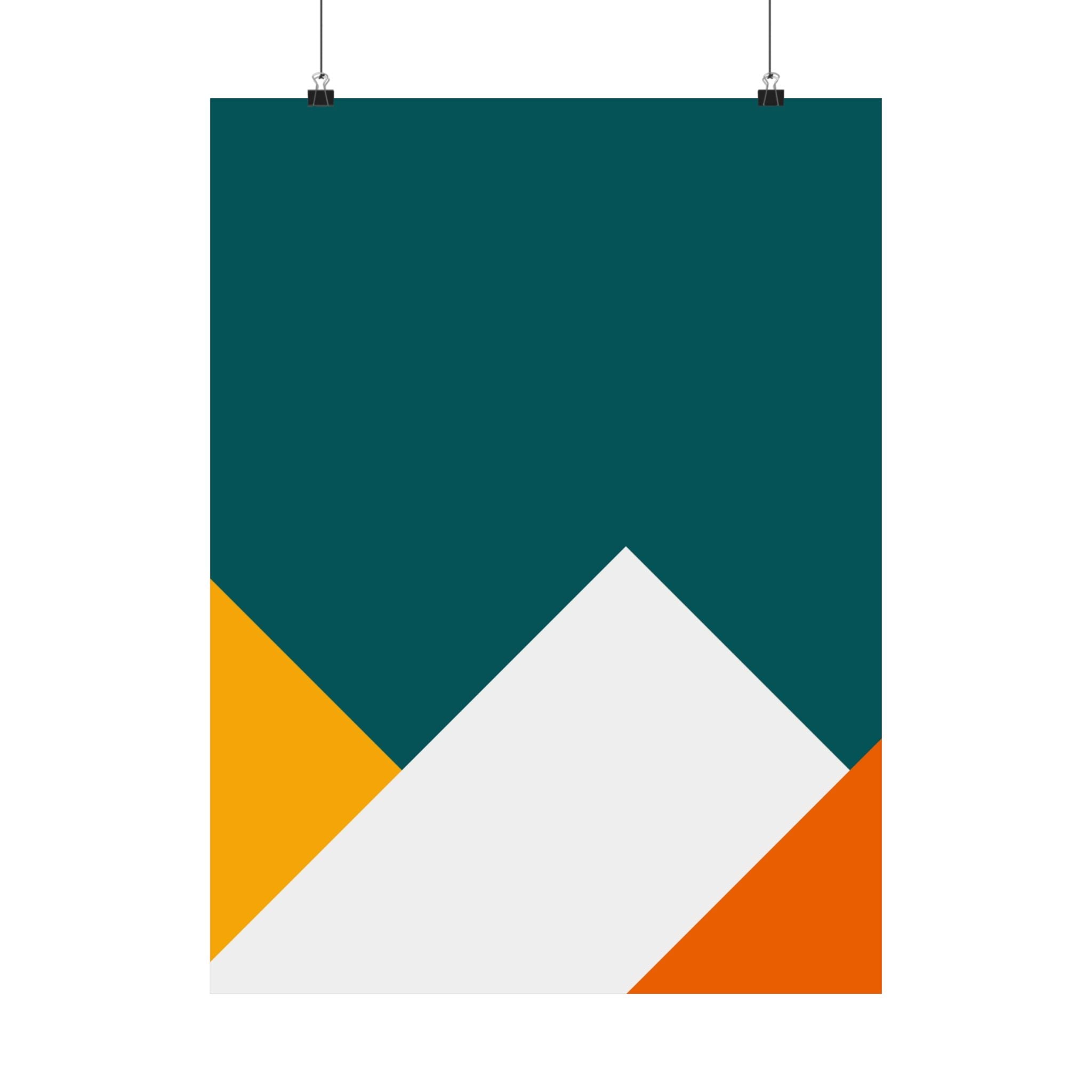 Abstract Geometric Mountain Poster