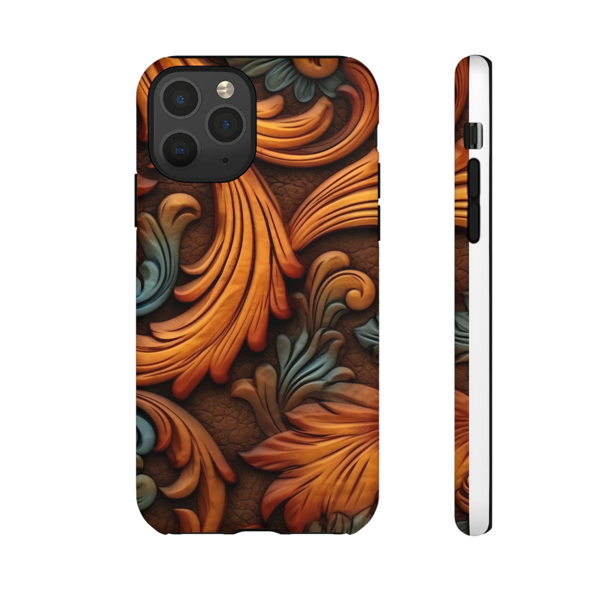 Baroque Copper iPhone Case - Hexagon Stone